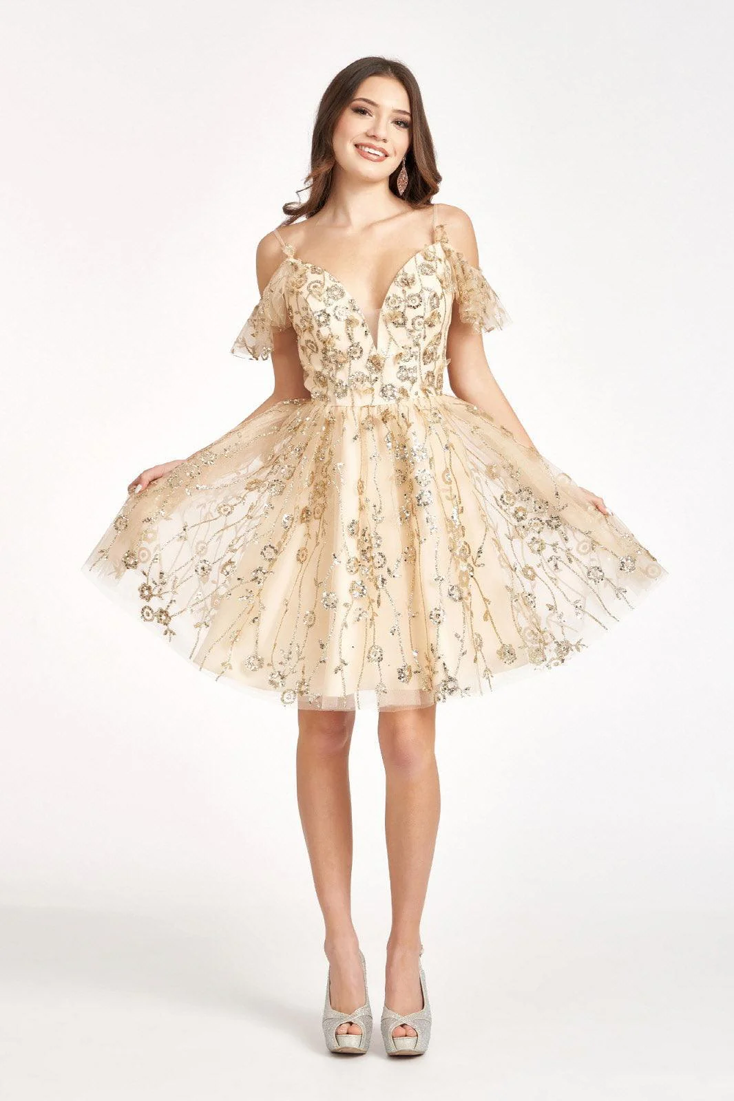 Homecoming Short Off Shoulder Mesh Cocktail Dress Sale