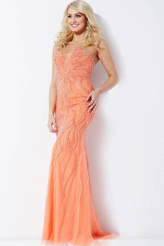 Jovani 33692 Long Formal Strapless Prom Dress