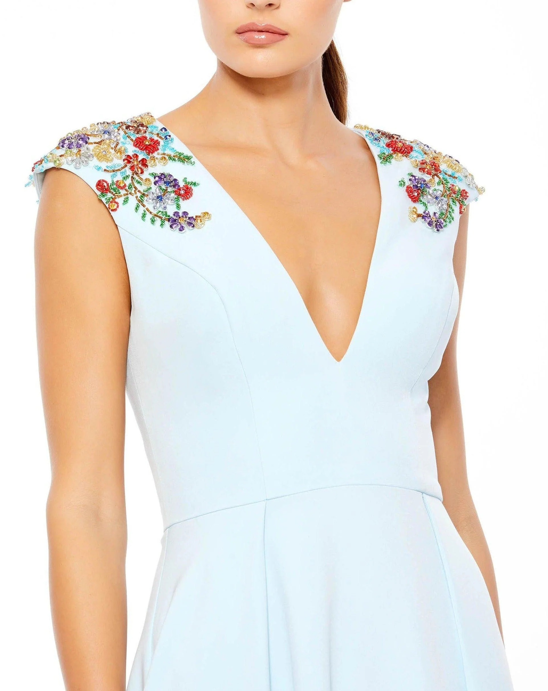 Mac Duggal 26540 Prom Long Floral Beaded Dress Sale