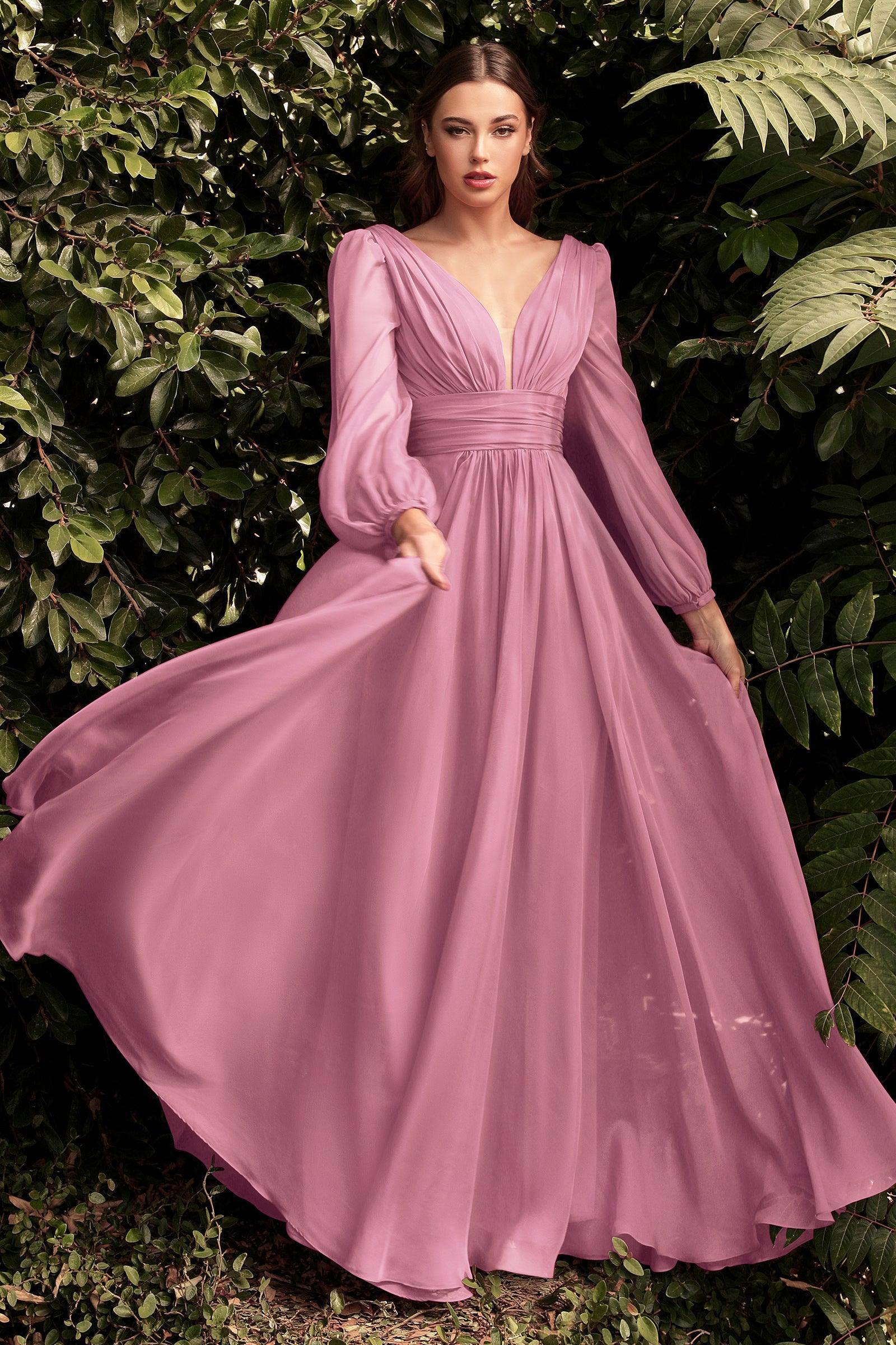 Cinderella Divine CD0192 Long Sleeve Evening Formal Dress