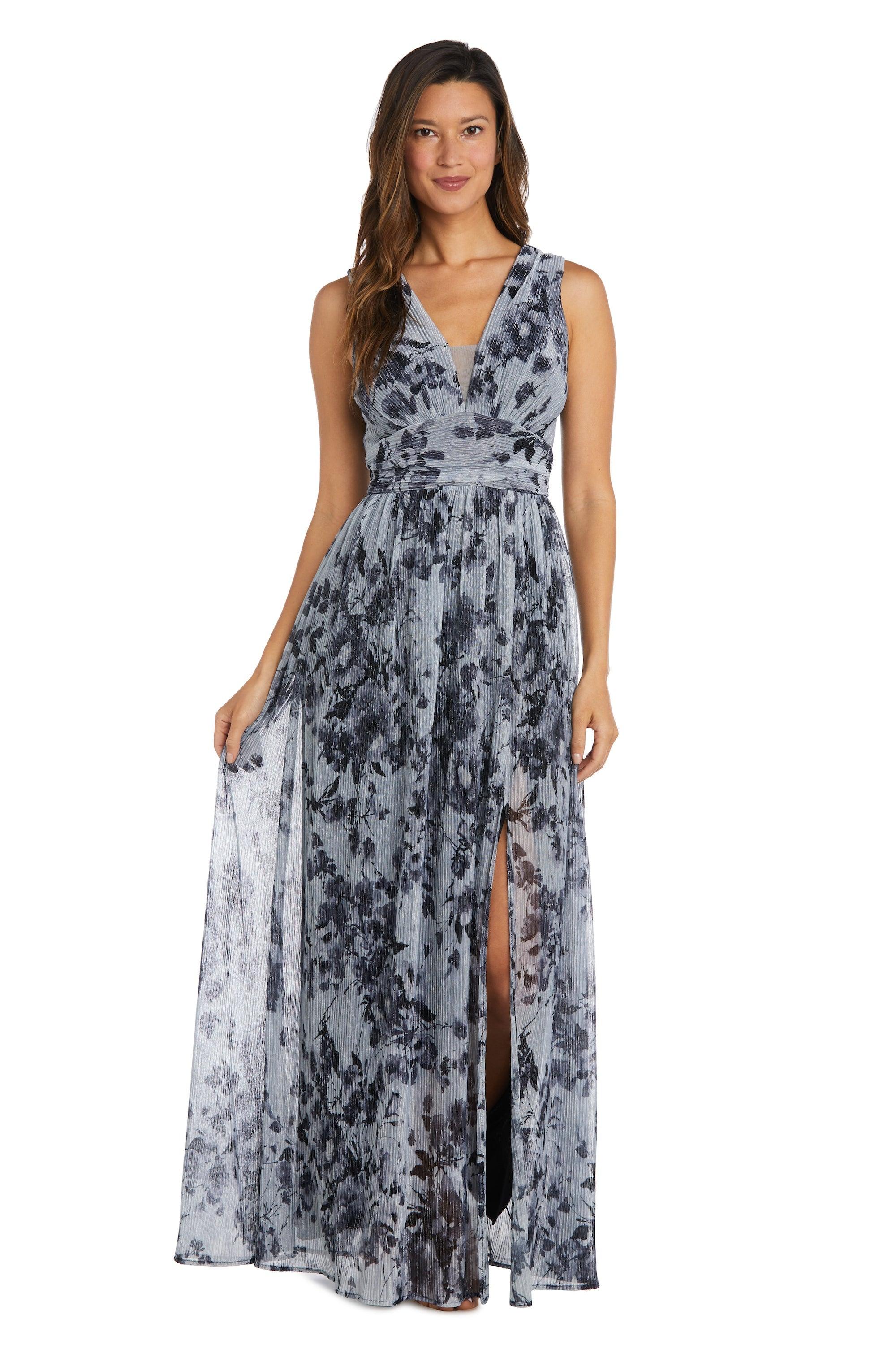 Nightway Long Formal Floral Print Dress 22042