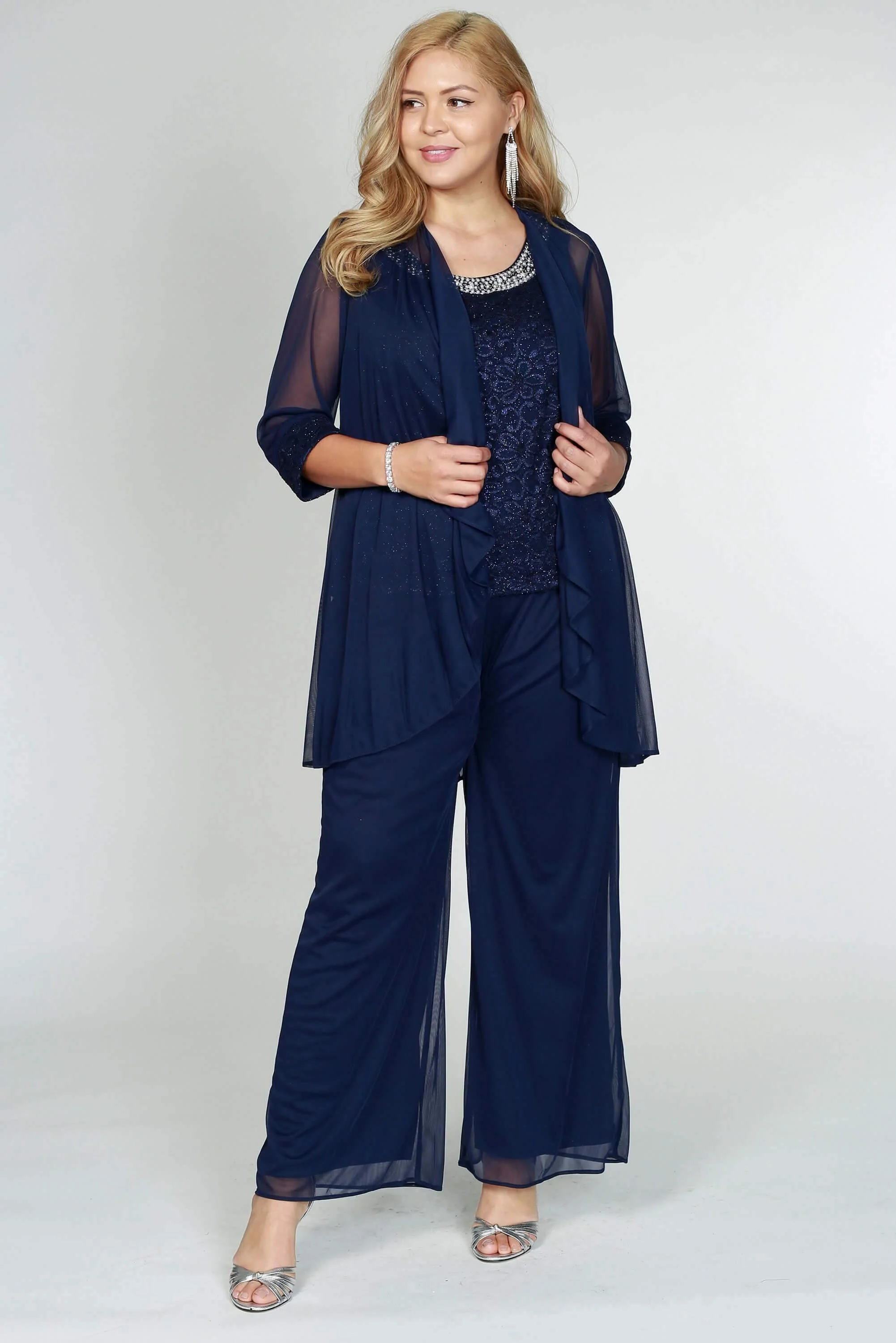 R&M Richards 5008P Petite Lace Pant Suit Sale