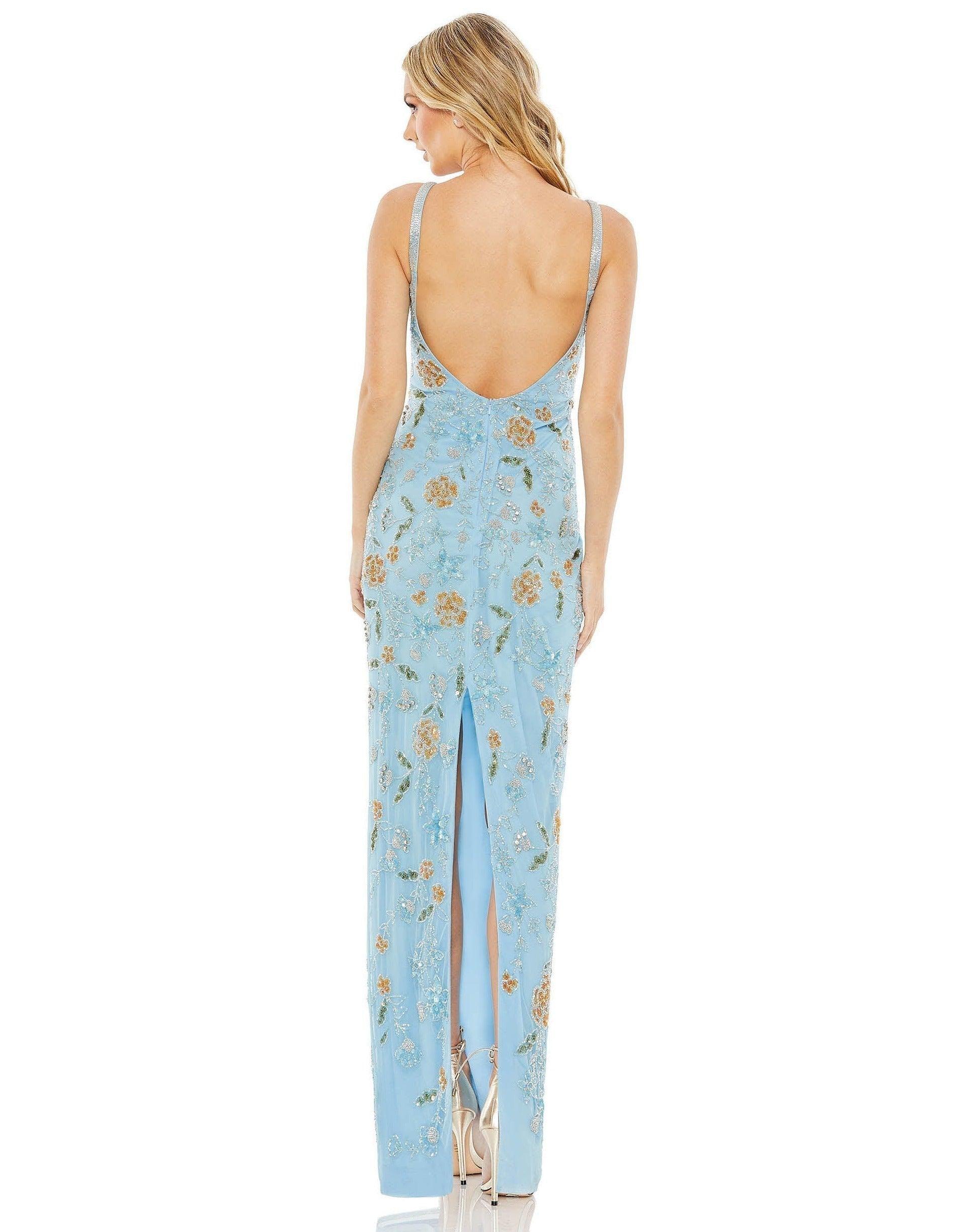 Mac Duggal 10808 Prom Long Formal Floral Dress Sale