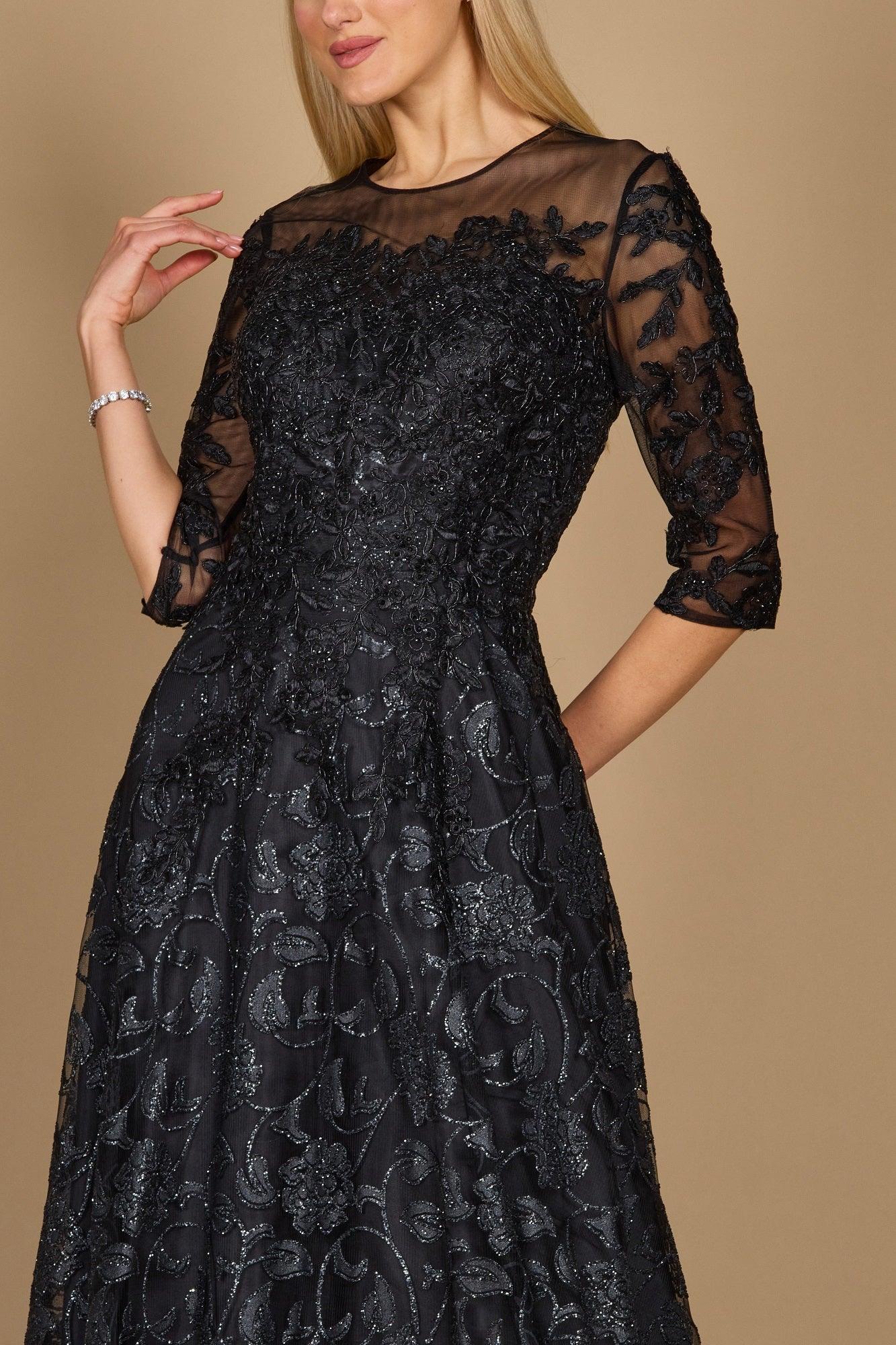 Dylan & Davids Long Formal Lace Evening Dress