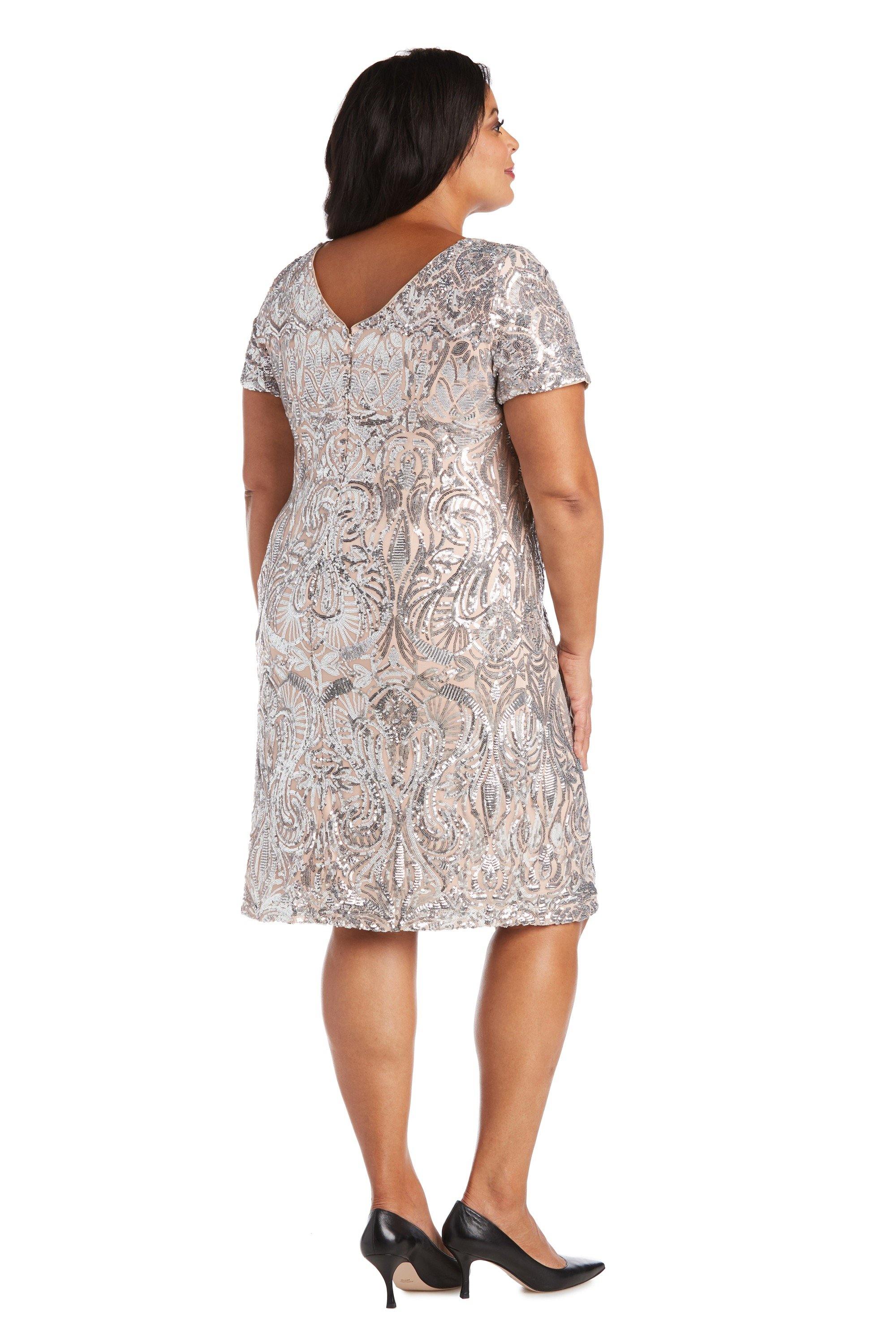 R&M Richards 5051W Short Mother Of The Bride Dress