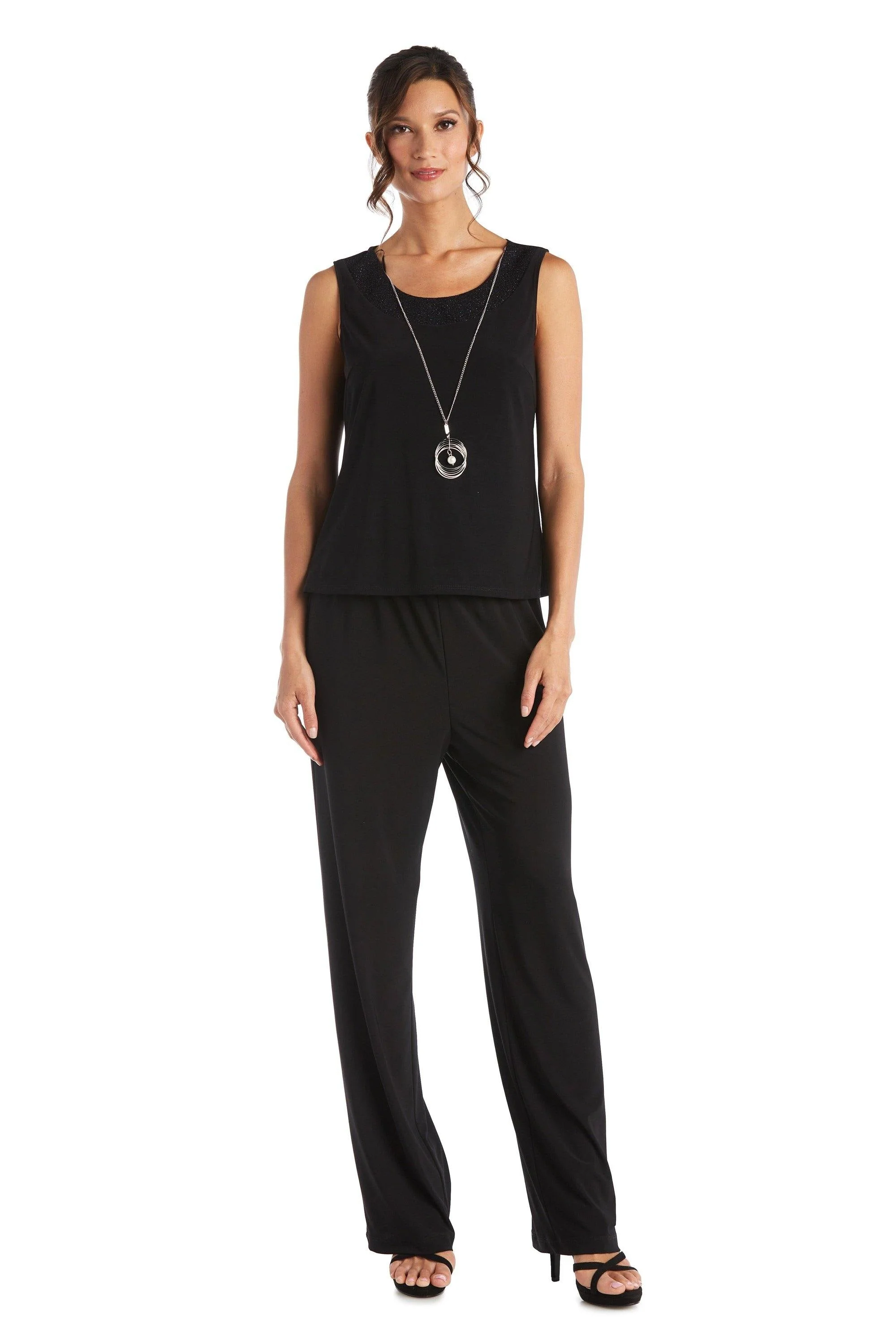 R&M Richards 7241P Formal Petite Duster Pant Suit