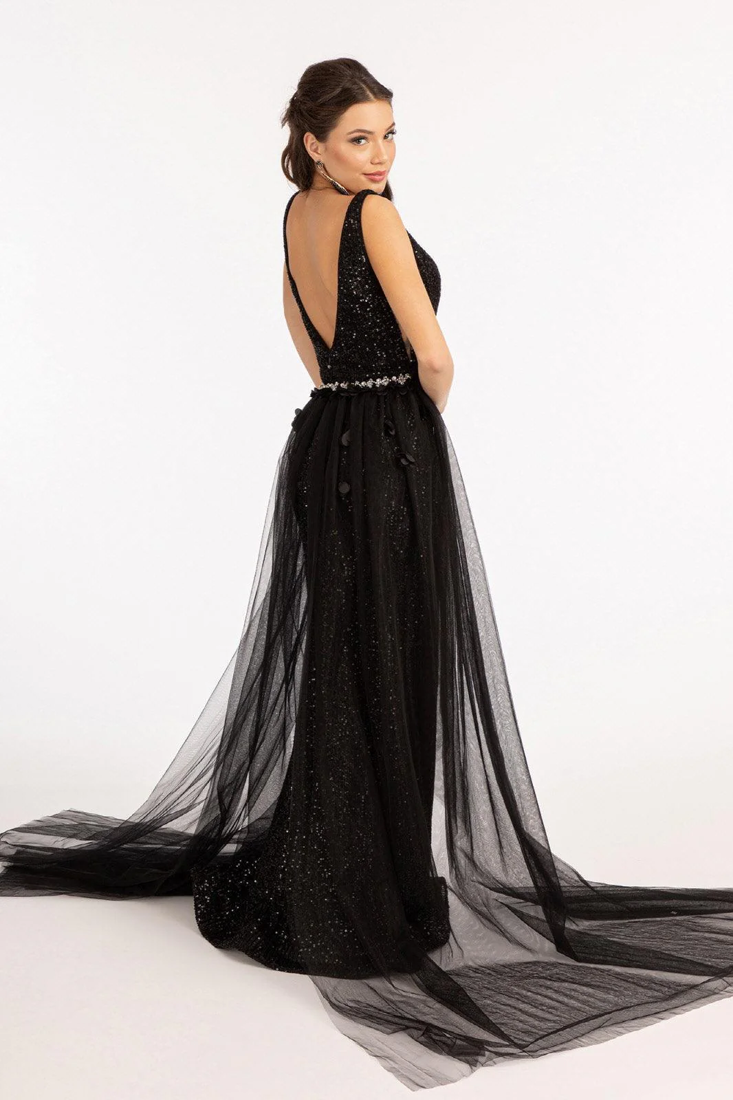 Sequined Sleeveless Long Evening Dress Sale