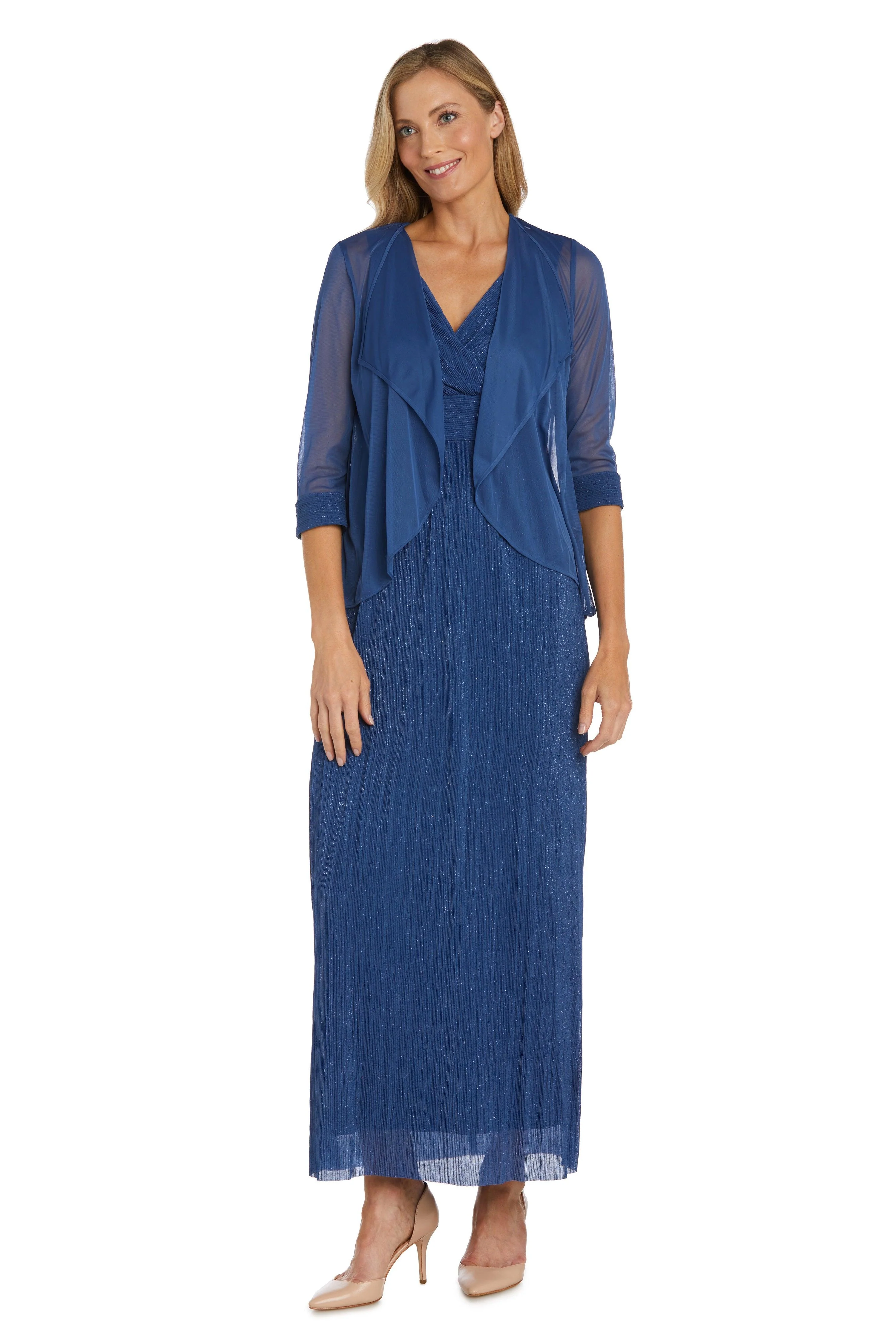 R&M Richards 2475P Long Formal Petite Jacket Dress