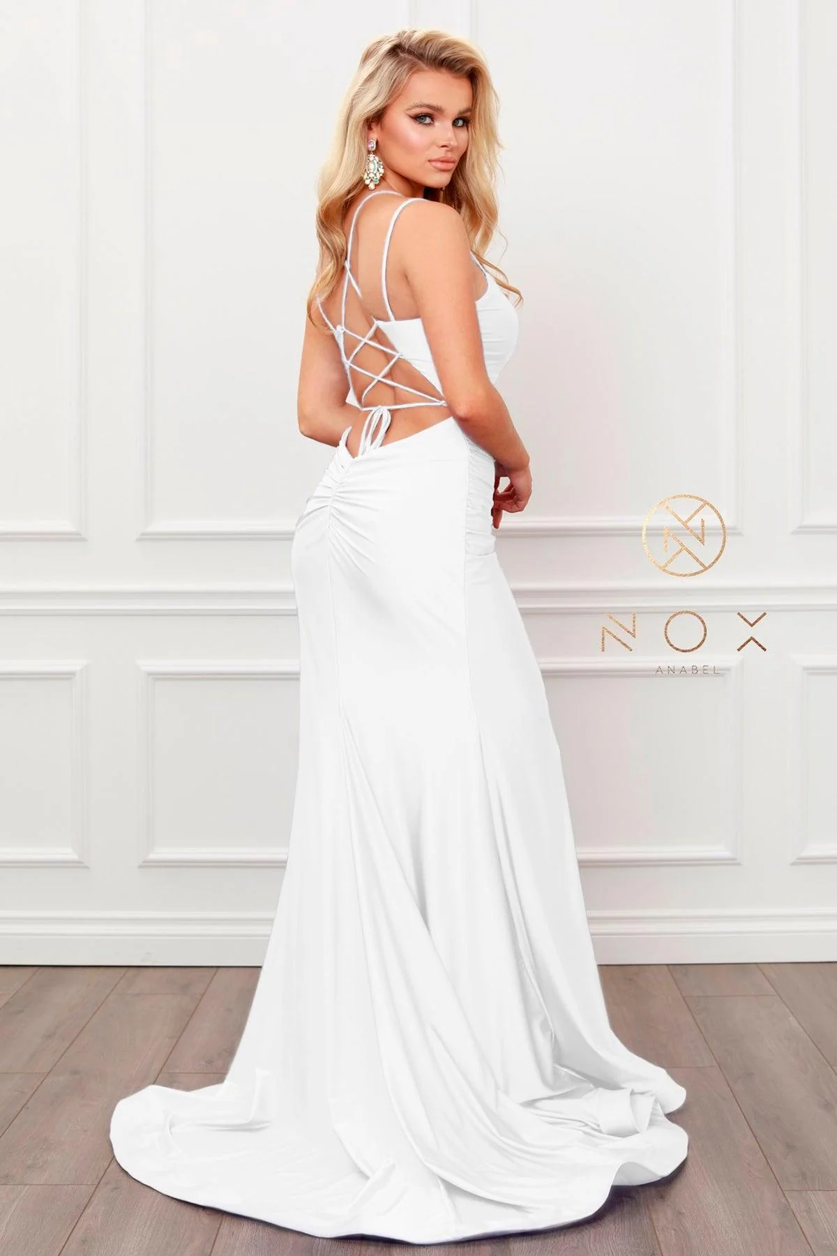 Long Formal Spaghetti Strap Wedding Dress