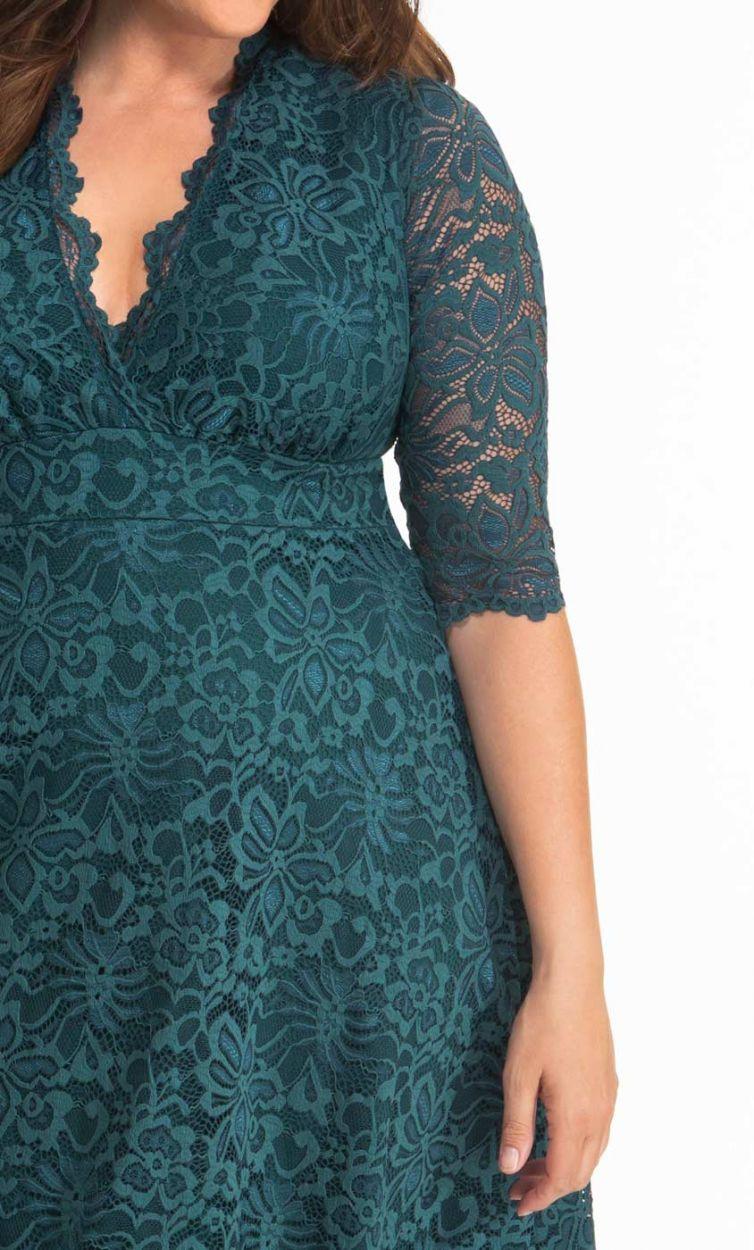 Kiyonna Short Lace Dress Long Sleeve
