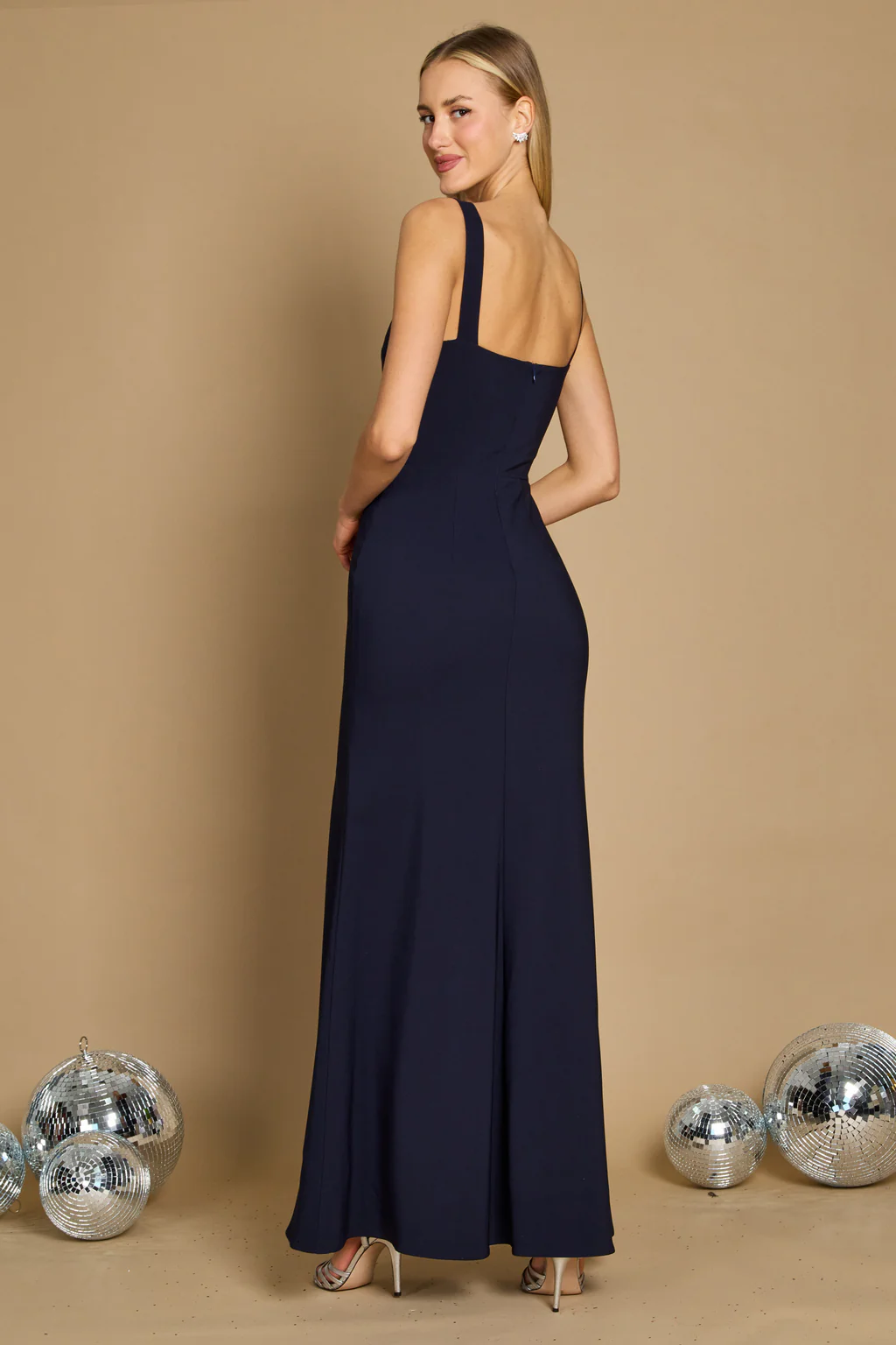 Dylan & Davids Long Formal Square Neckline Evening Dress