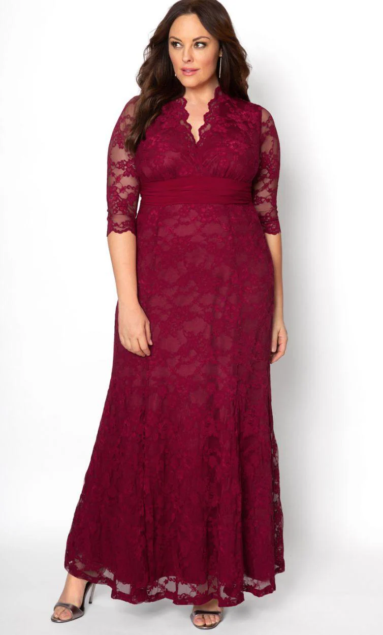 Kiyonna Screen Siren Lace Long Dress