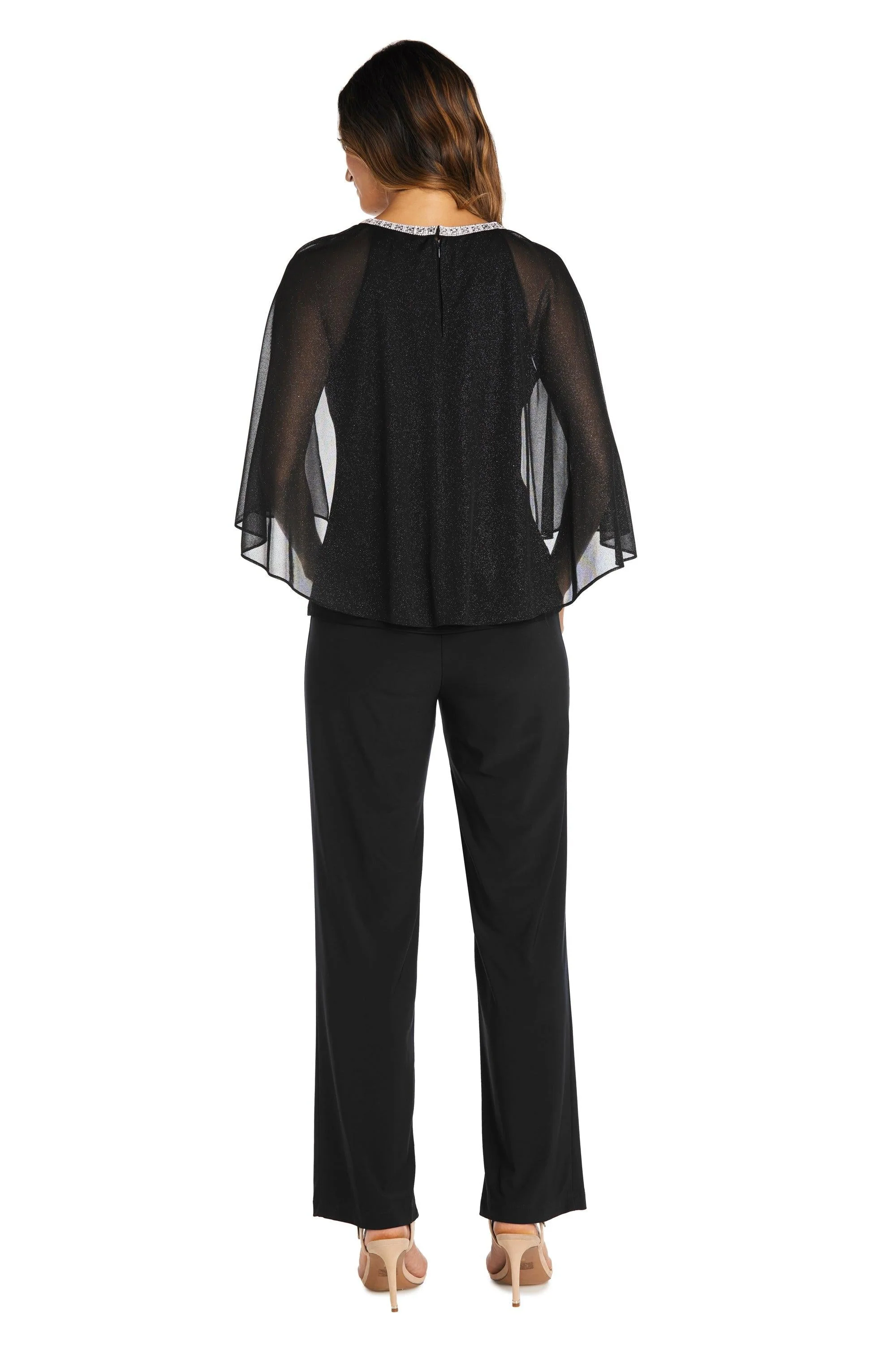 R&M Richards 9234 Chiffon Capelet Top