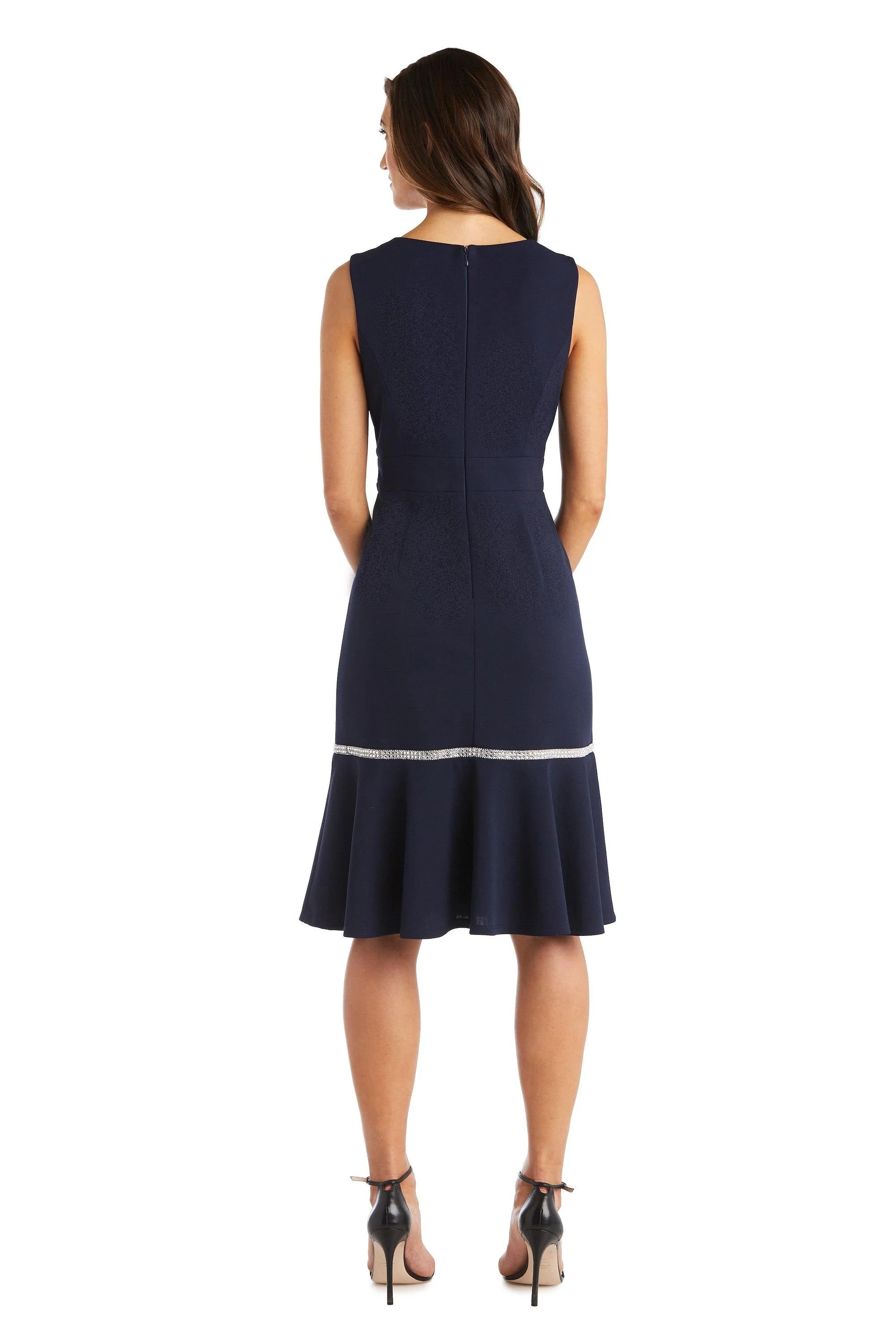 R&M Richards 5619 Formal Fishtail Sleeveless Short Dress