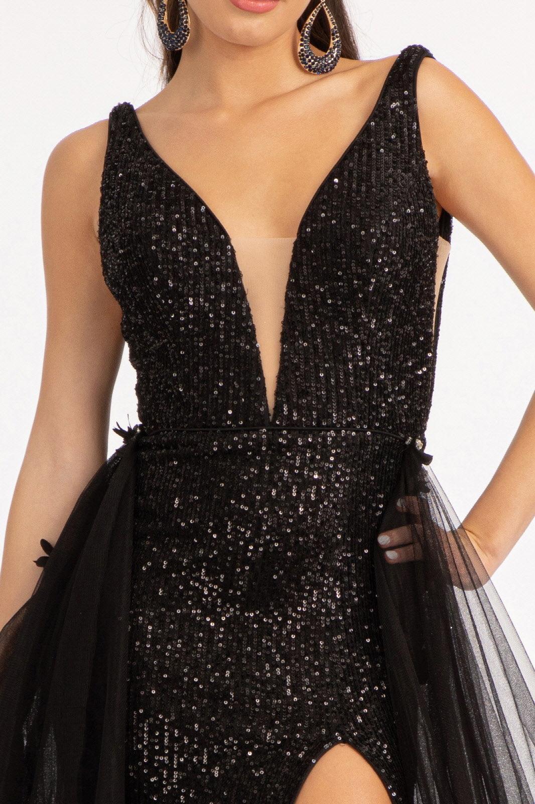 Sequined Sleeveless Long Evening Dress Sale