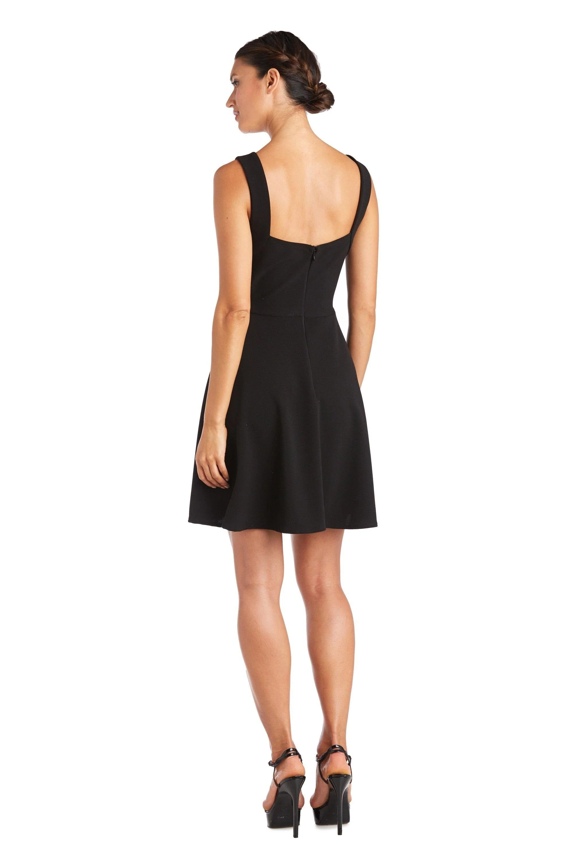 Morgan & Co 12888 Skater Short Black Dress