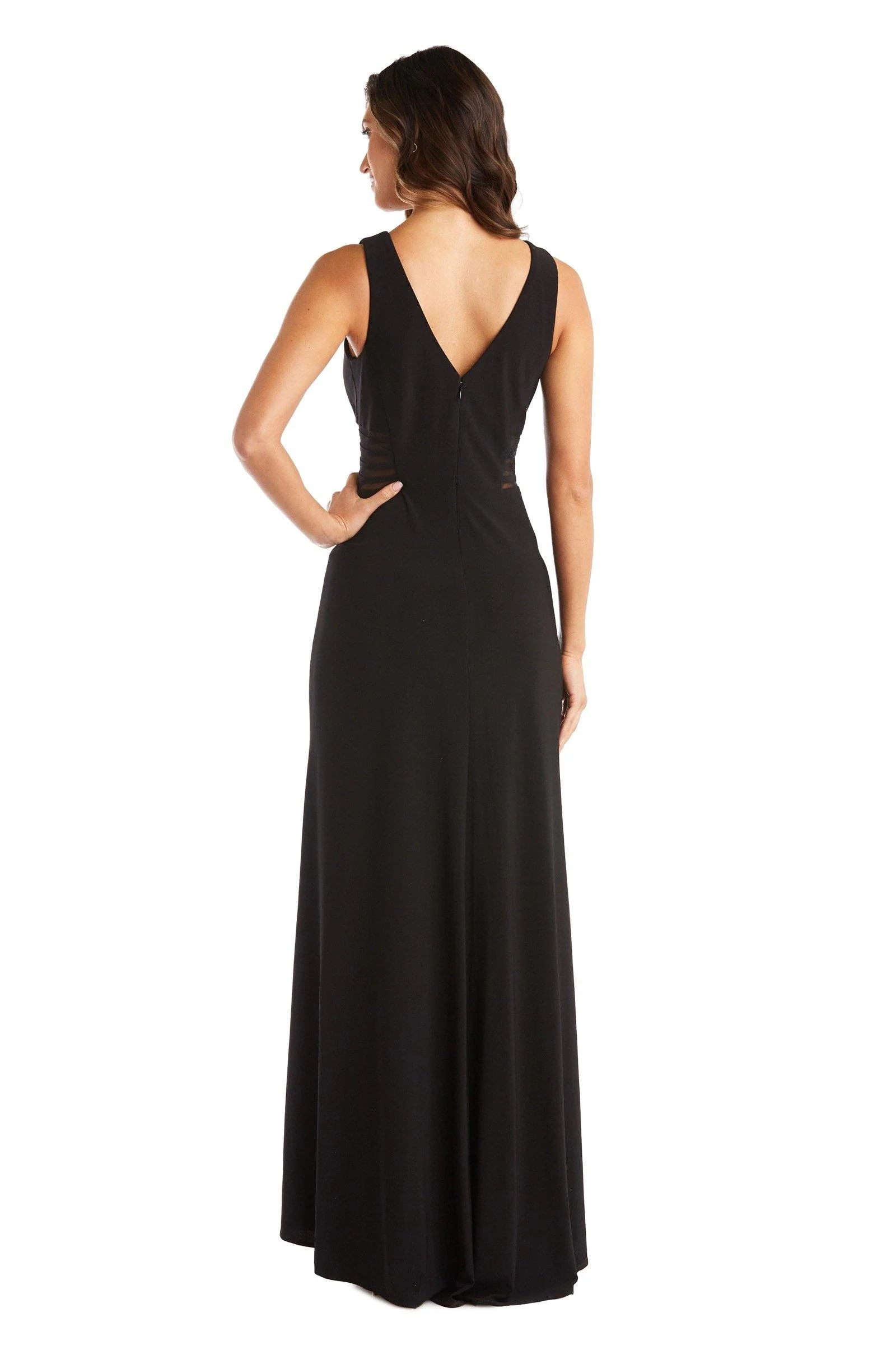 Morgan & Co 12173 Long Glitter Lace Formal Dress