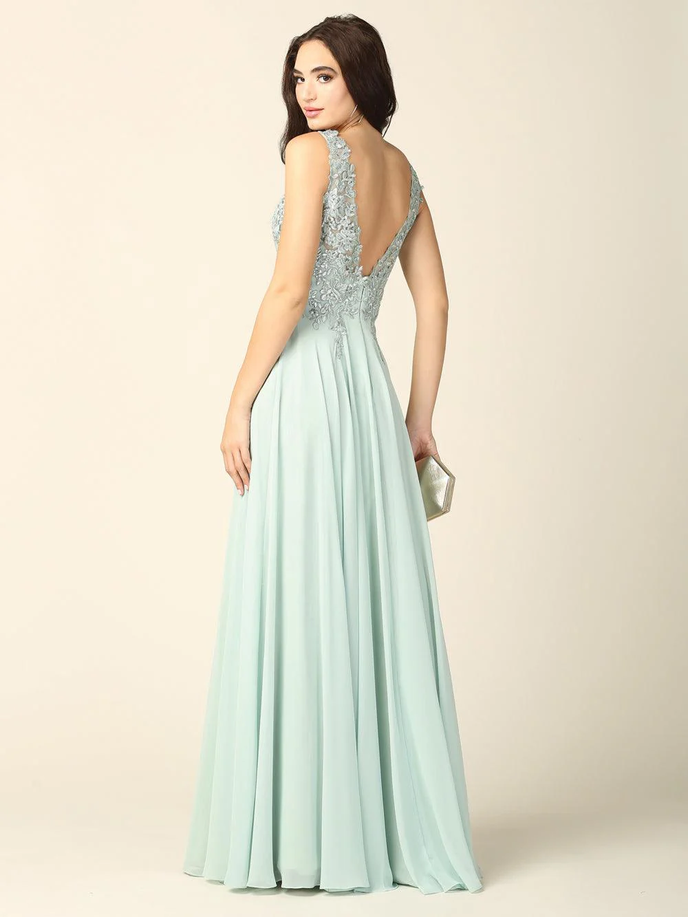 Long Sleeveless Formal Evening Dress