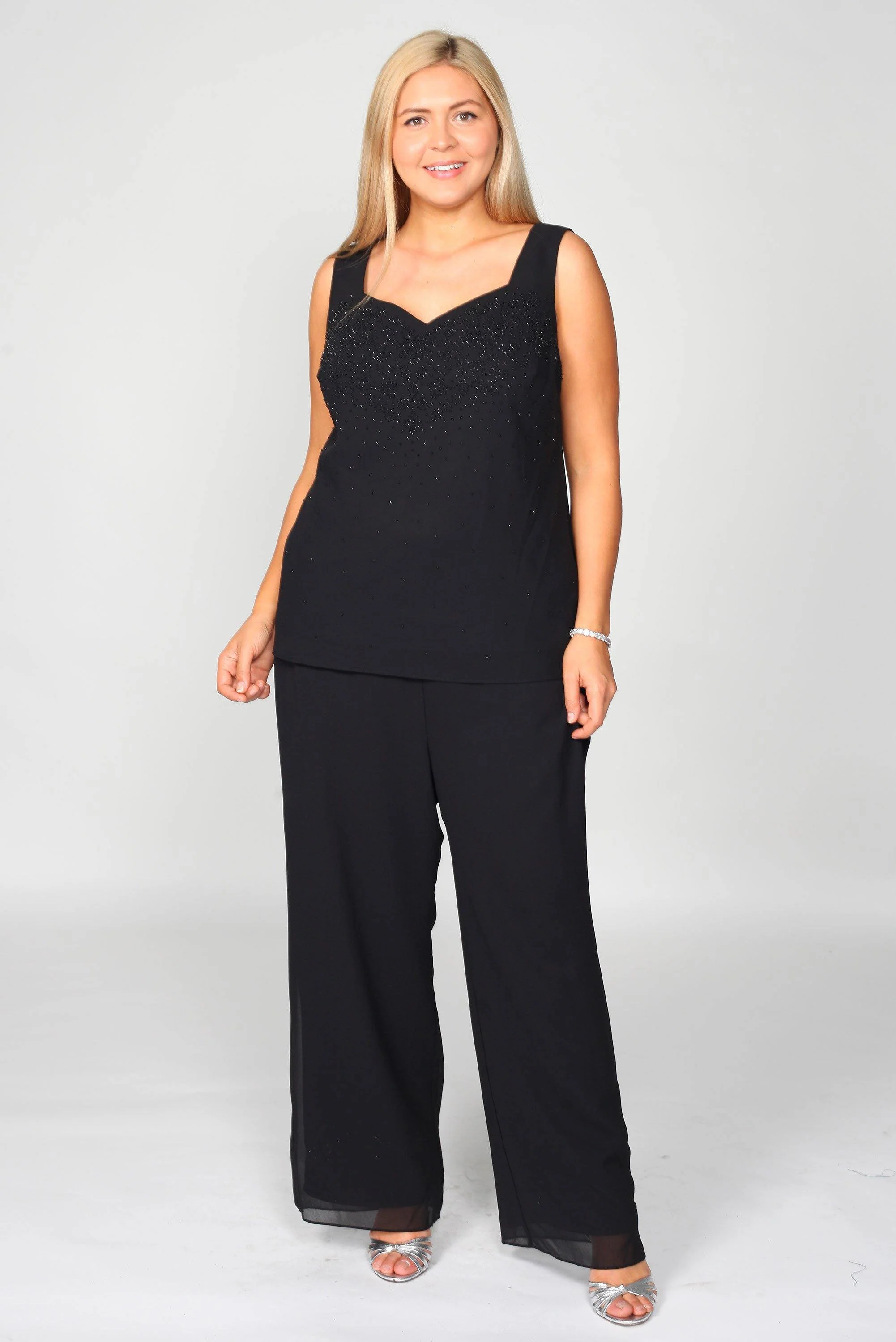 R&M Richards 7216P Petite Long Sleeve Pant Suit