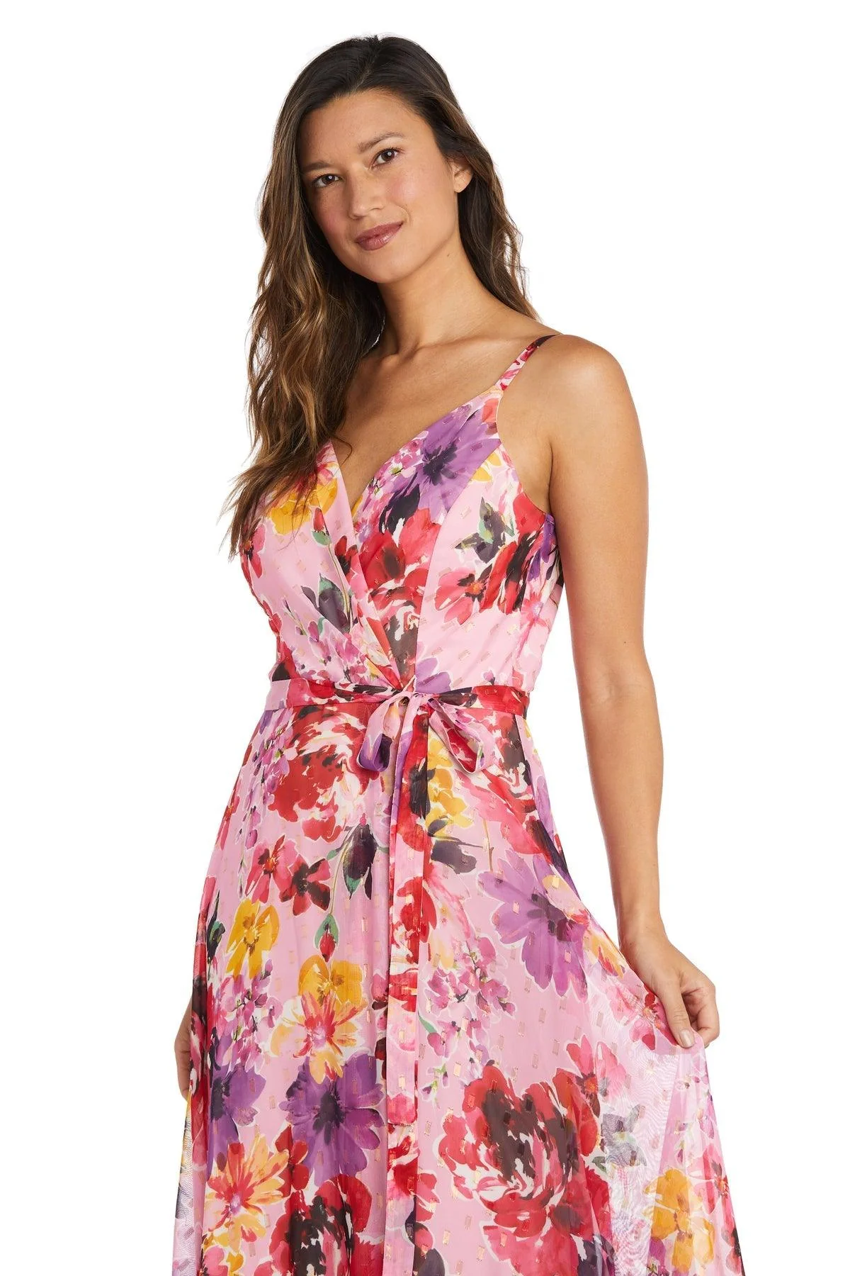 Nightway Long Formal Floral Print Dress 22164