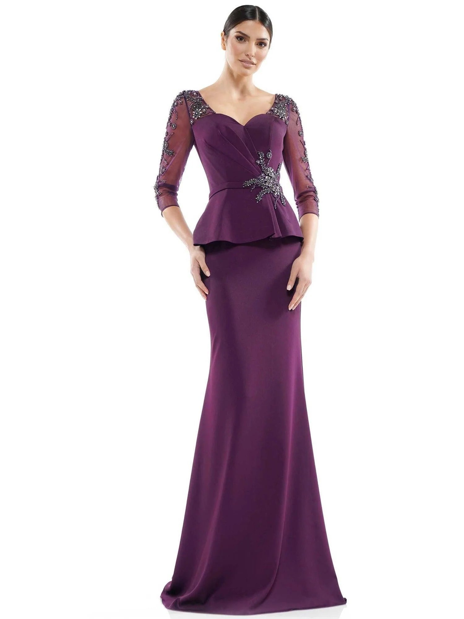 Marsoni Mother of the Bride Long Peplum Dress Sale