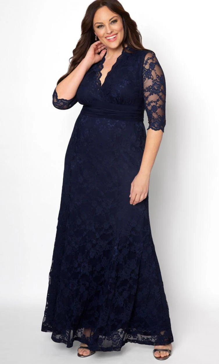 Kiyonna Screen Siren Lace Long Dress