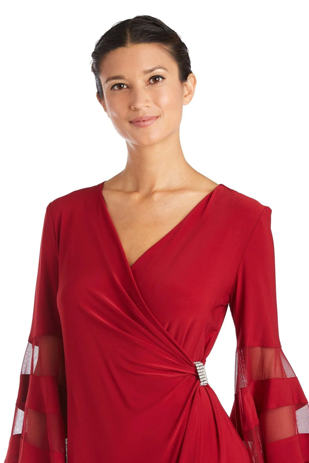 R&M Richards 3641 Crossover Maxi Dress