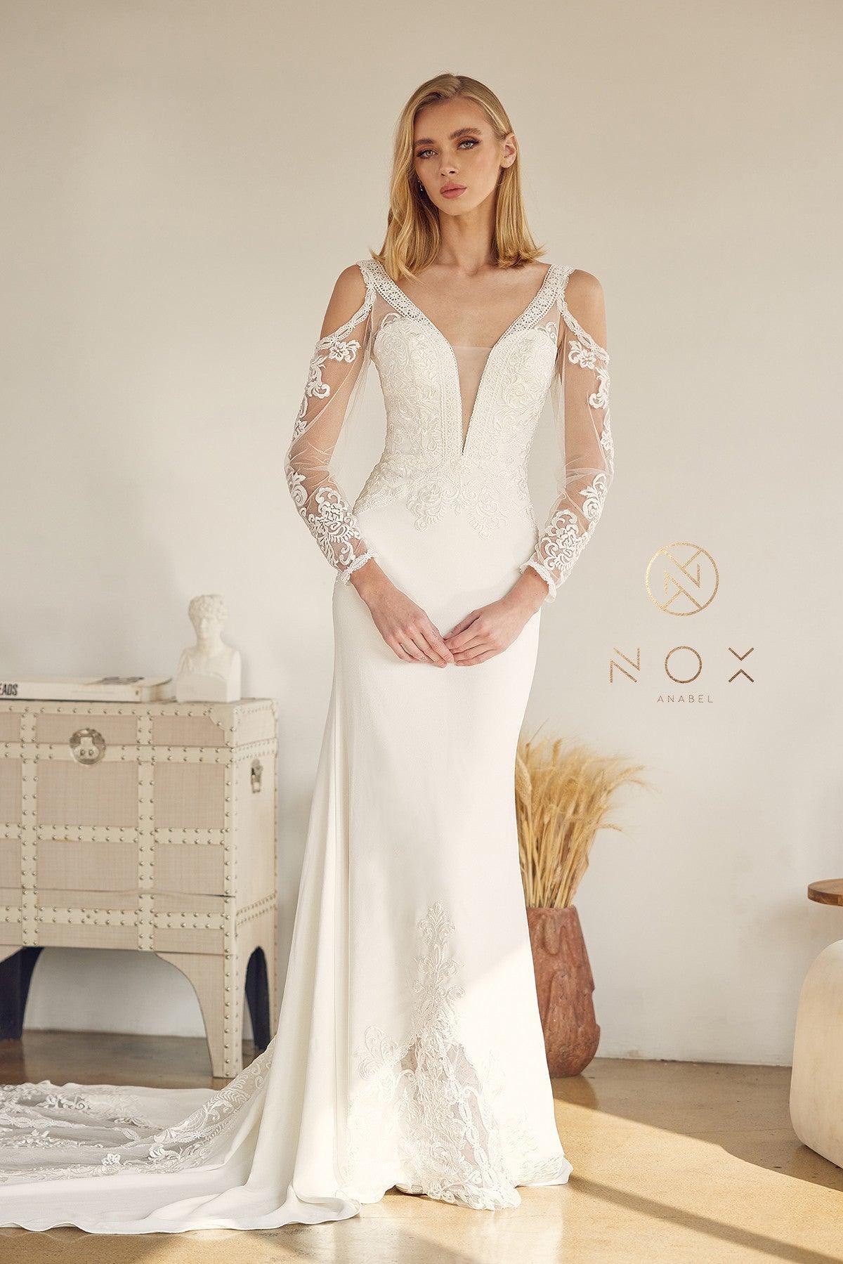 Fit and Flare Long Wedding Gown Sale