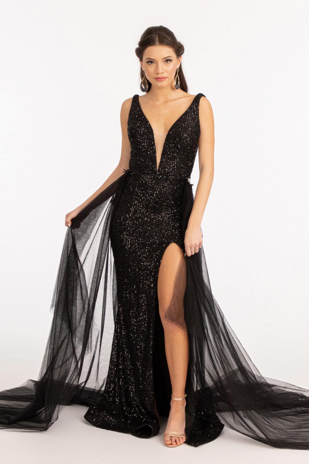 Sequined Sleeveless Long Evening Dress Sale