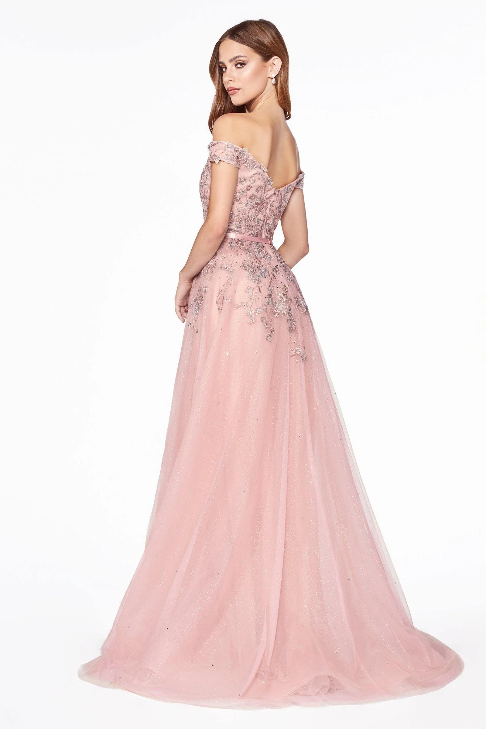 Cinderella Divine KV1049 Prom Long Formal Off Shoulder Ball Gown