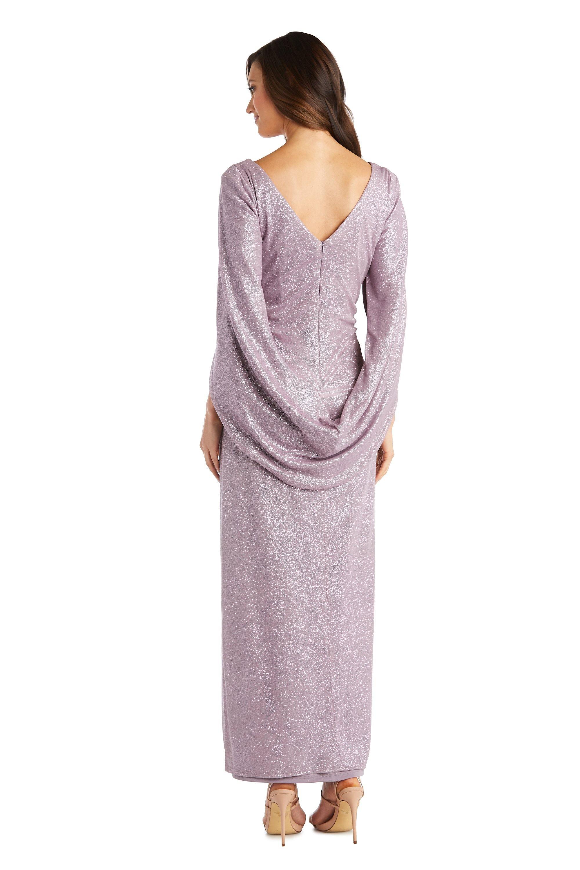 R&M Richards 7424 Long Formal Glitter Chiffon Dress Sale