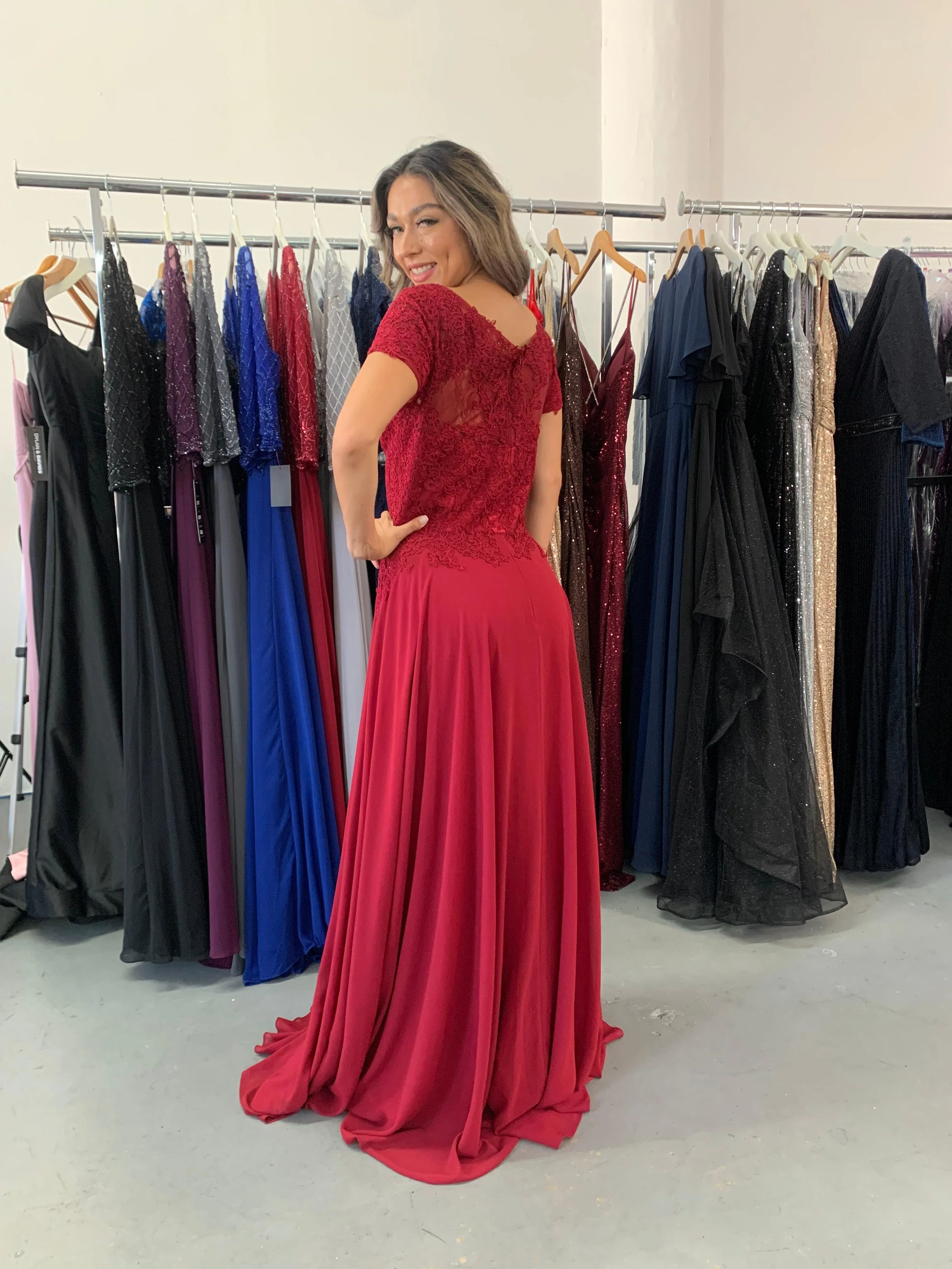 Long Formal Mother of the Bride Dress Sample Size L