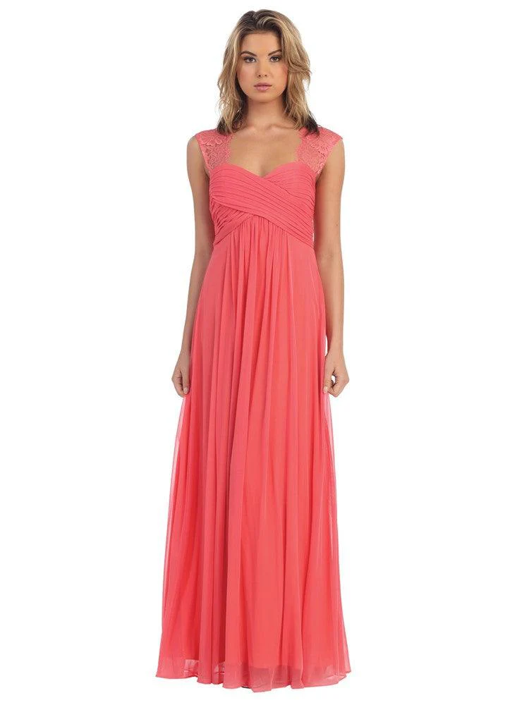 Long Formal Sleeveless Chiffon Bridesmaids Dress