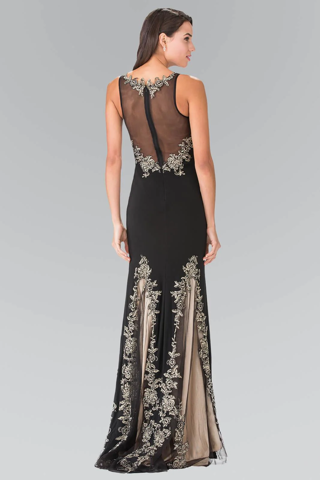 Black M Long Formal Fitted Prom Dress Evening Gown Sale