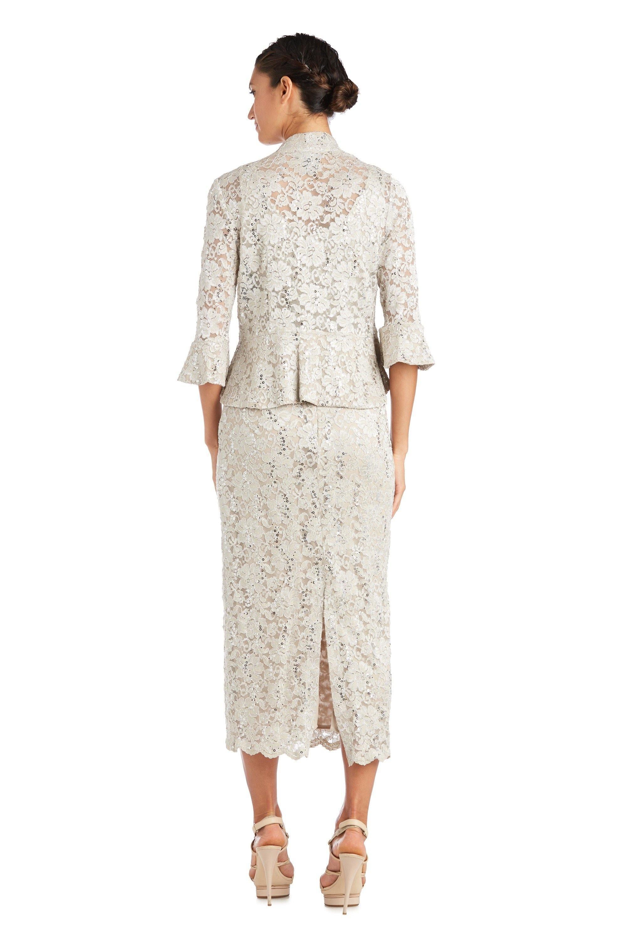 R&M Richards 9896P Long Formal Petite Lace Dress Sale