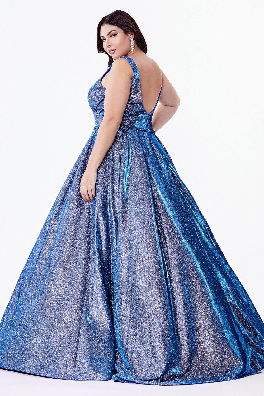 Cinderella Divine CB0034 Prom Long Formal Sleeveless Glitter Ball Gown