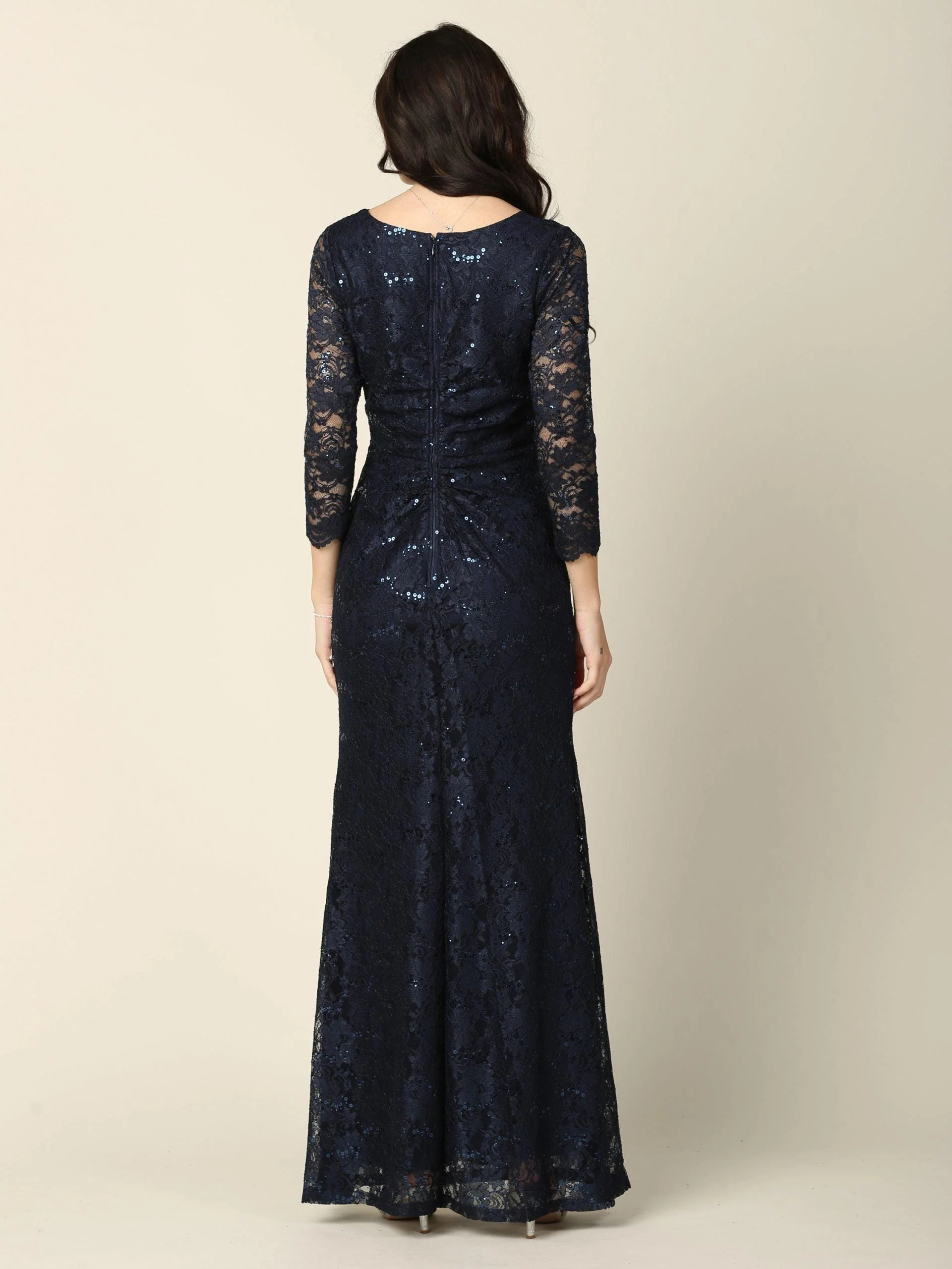 Long Mother of the Bride Lace Formal Dress