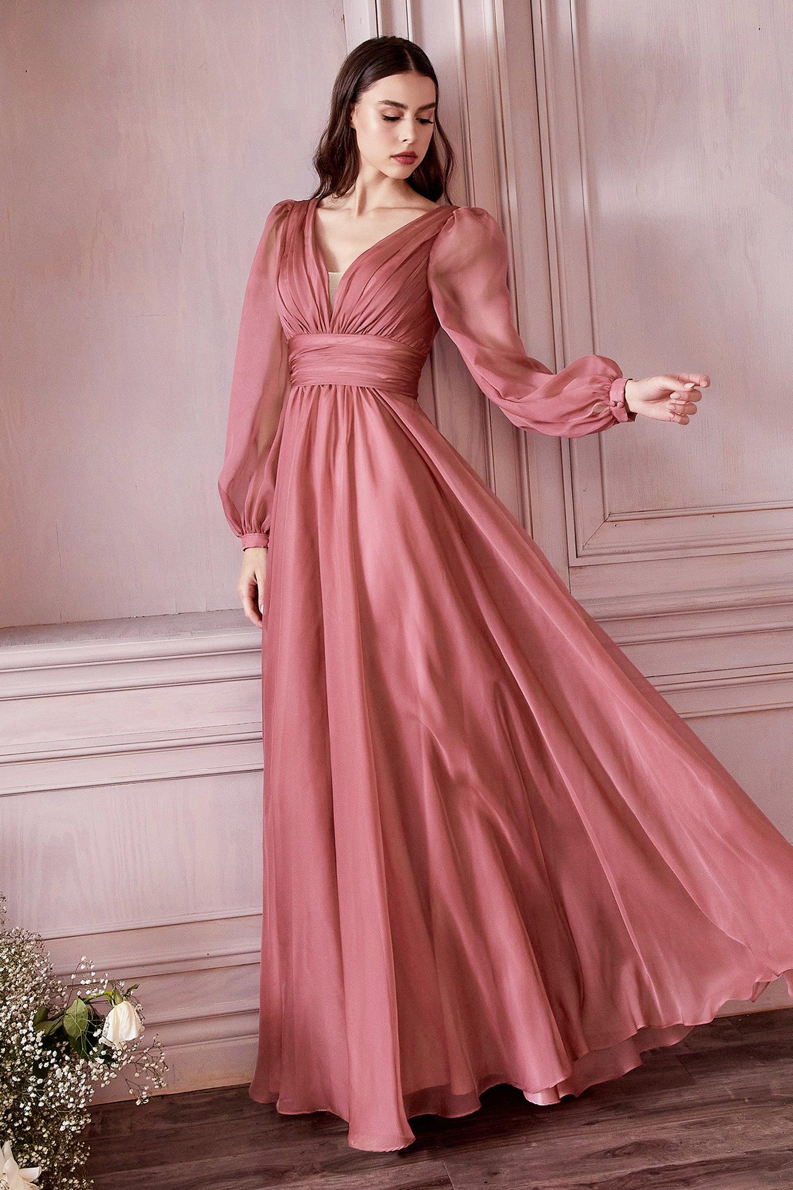 Cinderella Divine CD0192 Long Sleeve Evening Formal Dress