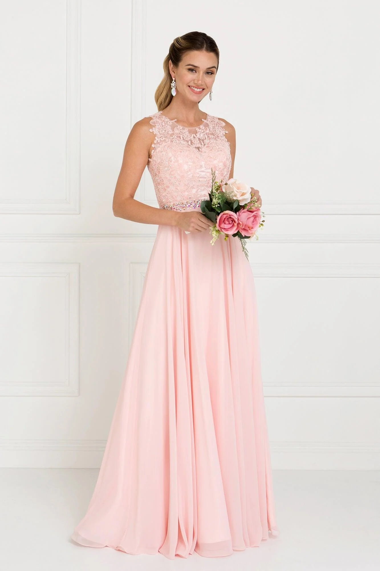 Long Bridesmaid Prom Dress Formal