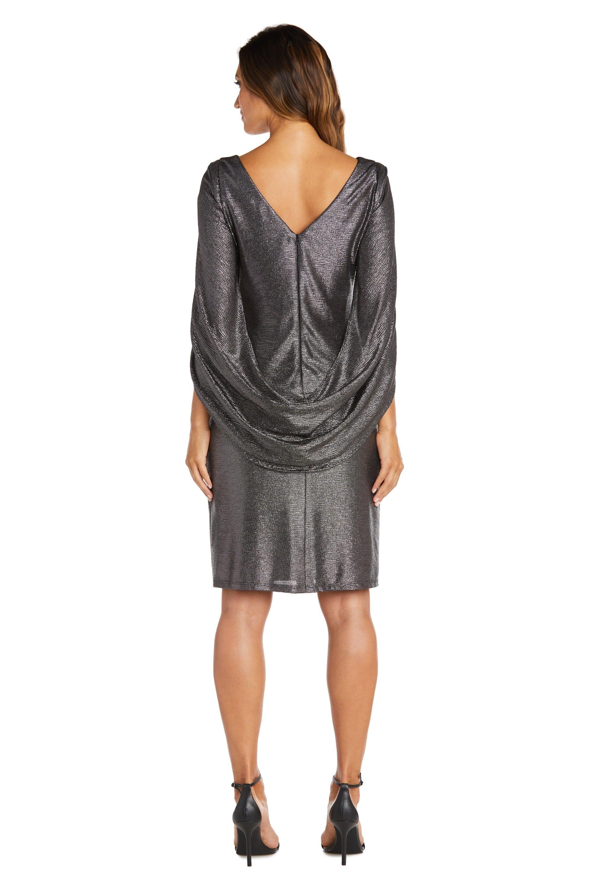 R&M Richards 7441 Draped Sleeve Short Dress Sale