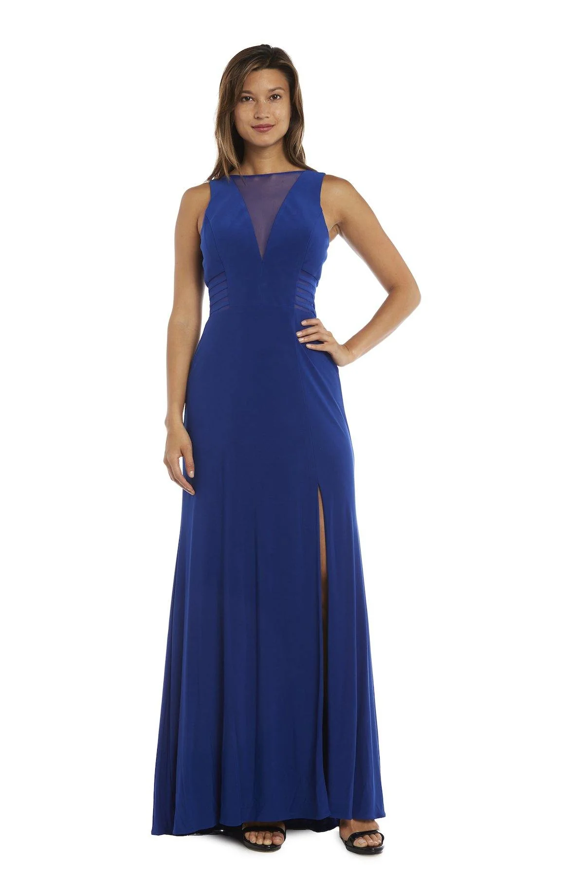 Morgan & Co 12173 Long Glitter Lace Formal Dress