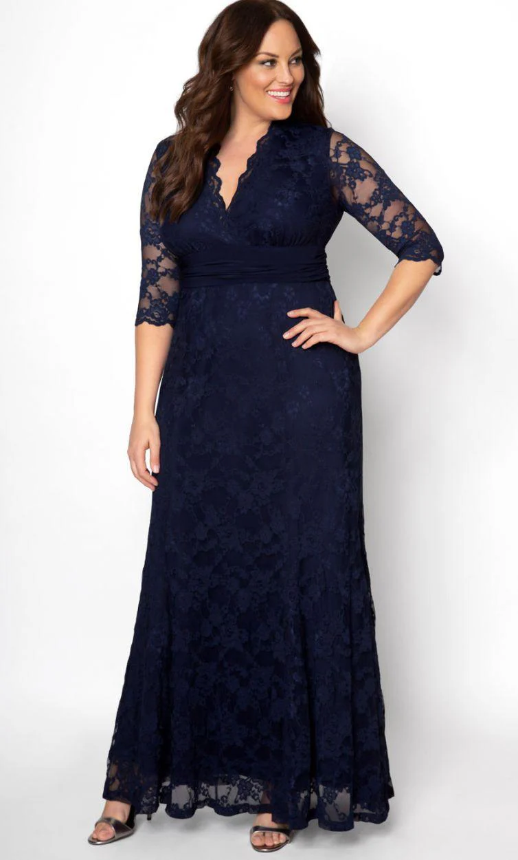 Kiyonna Screen Siren Lace Long Dress