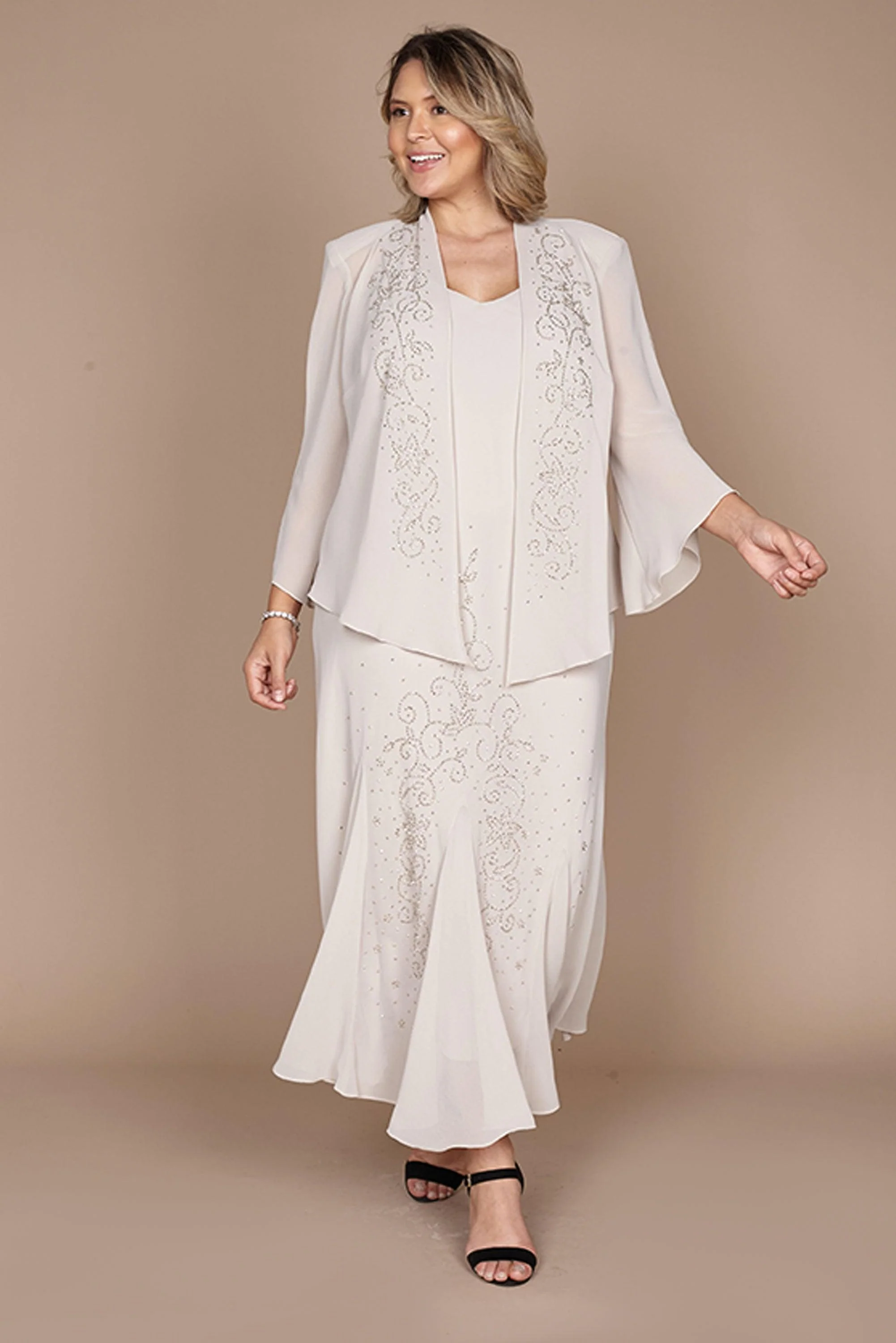 R&M Richards 058260 Long Formal Jacket Dress