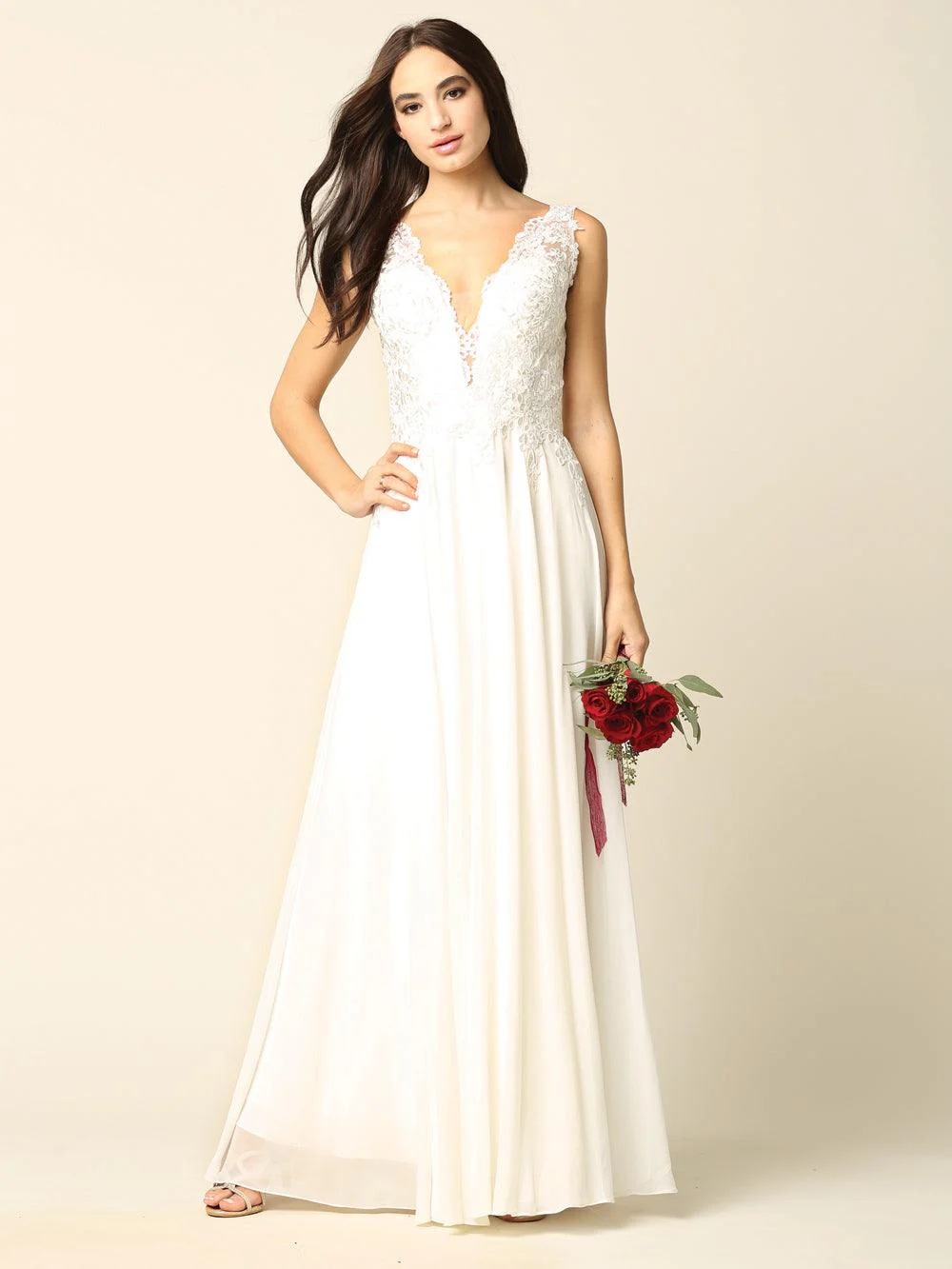 Long Sleeveless Formal Evening Dress