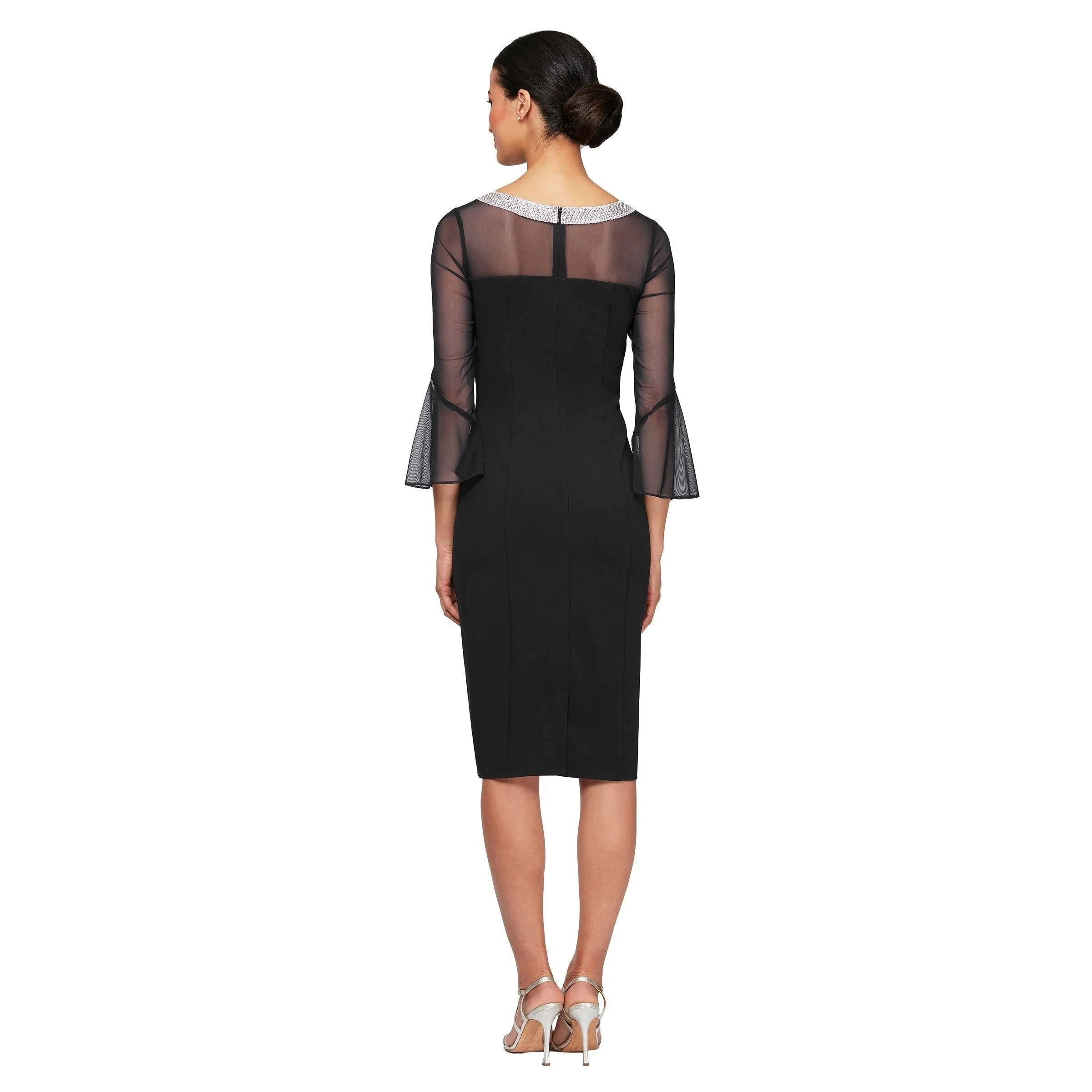 Black 12 Alex Evenings AE160146 Short Cocktail Beaded Dress Sale