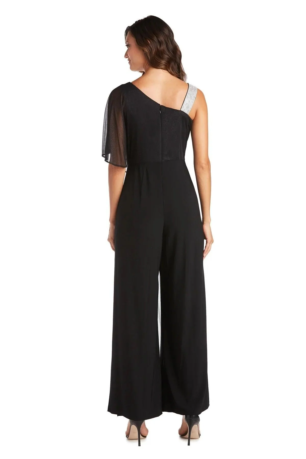 R&M Richards 7460 One Shoulder Jumpsuit