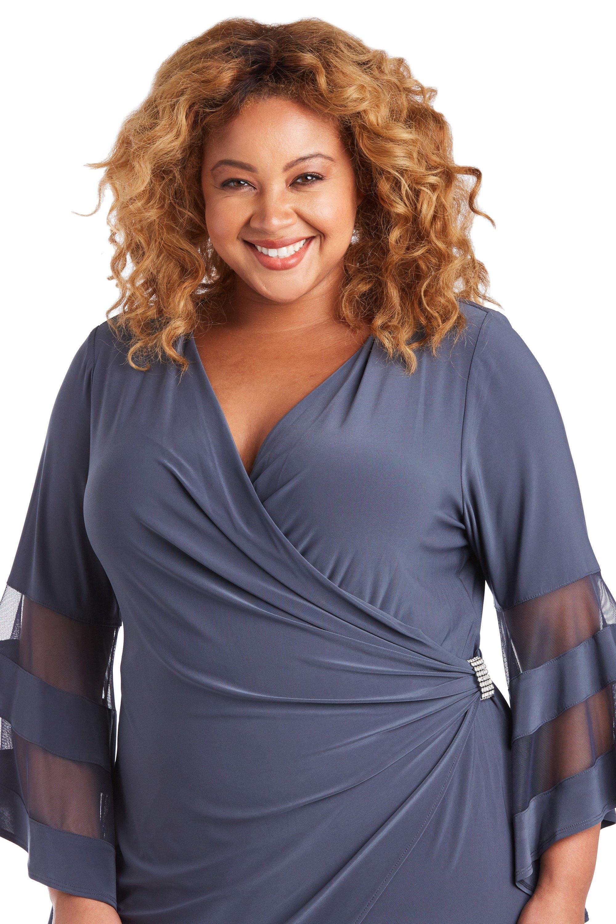 R&M Richards 3561W Short Mother Of The Bride Dress