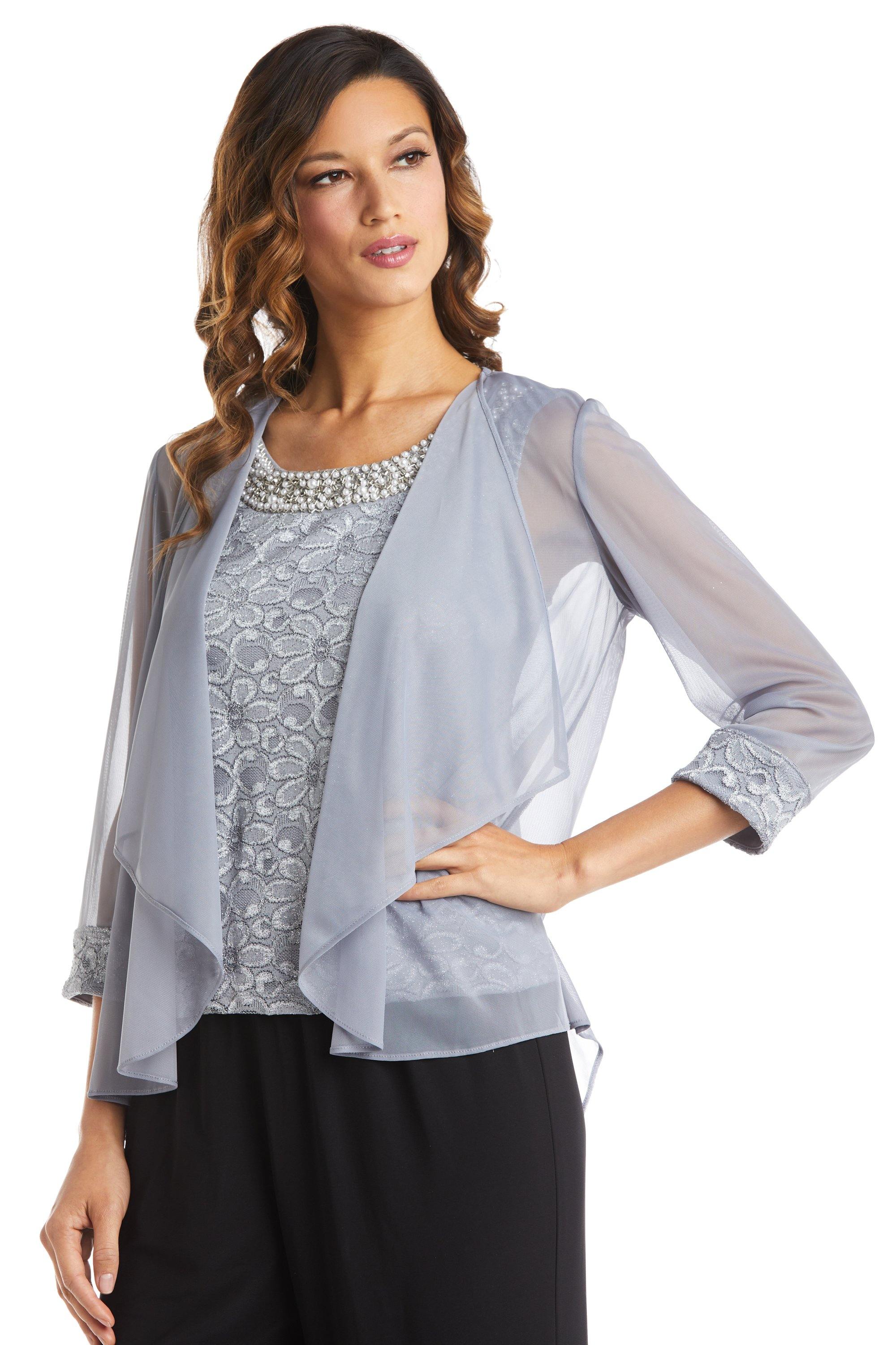 R&M Richards 5988 Two Piece Set Beaded Top