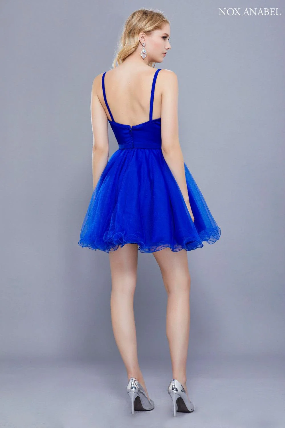 Short Sleeveless Tulle Formal Homecoming Prom Dress