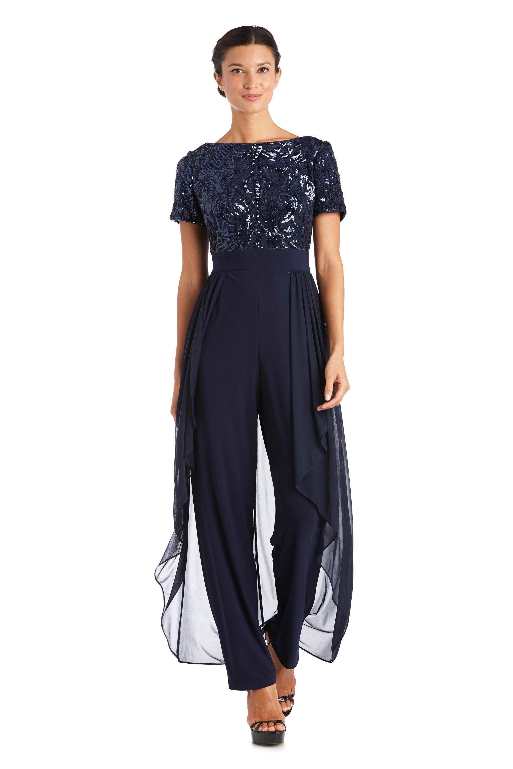 R&M Richards 7632P Sequins Formal Petite Jumpsuit Sale